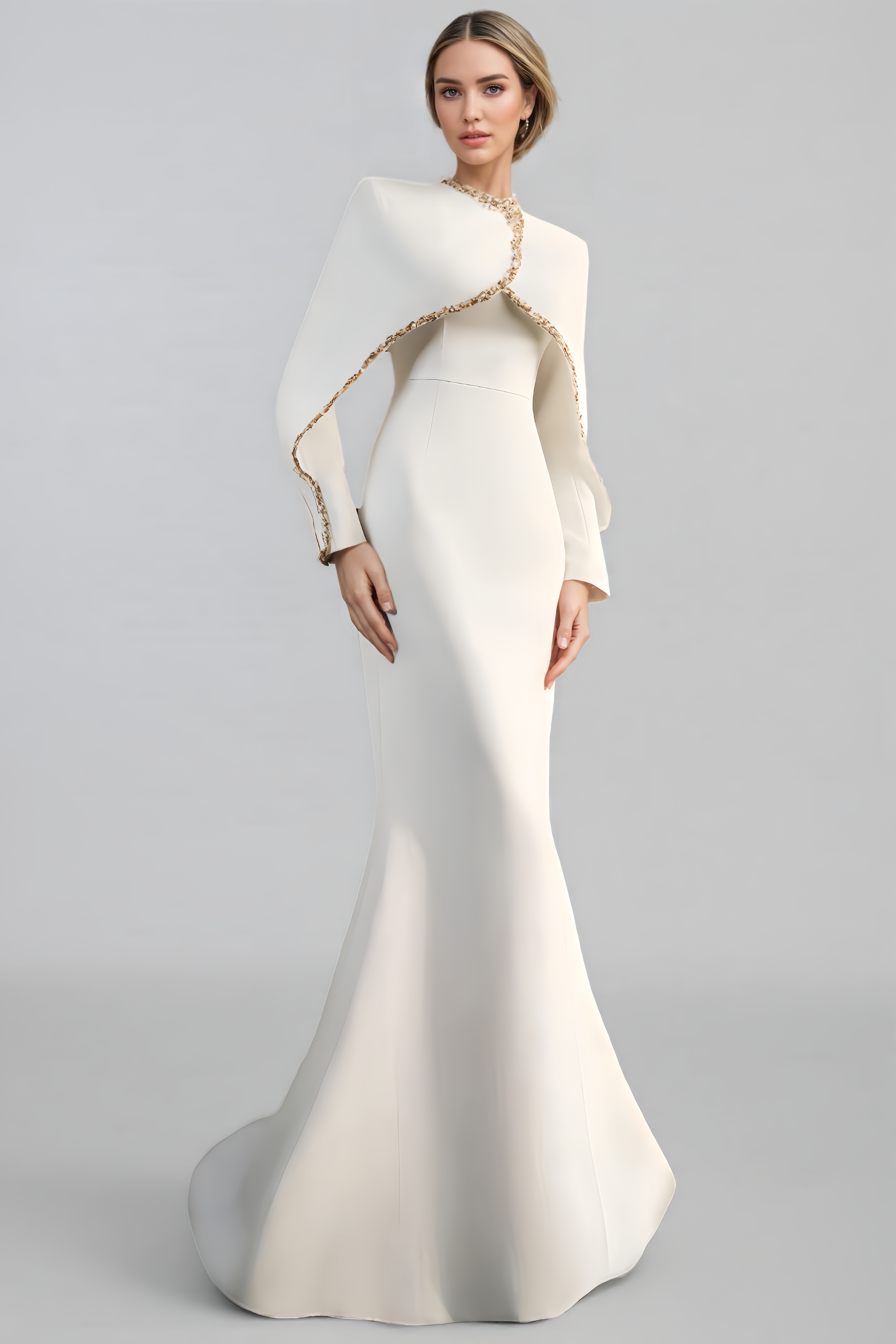 Balius White Chain Maxi Dress