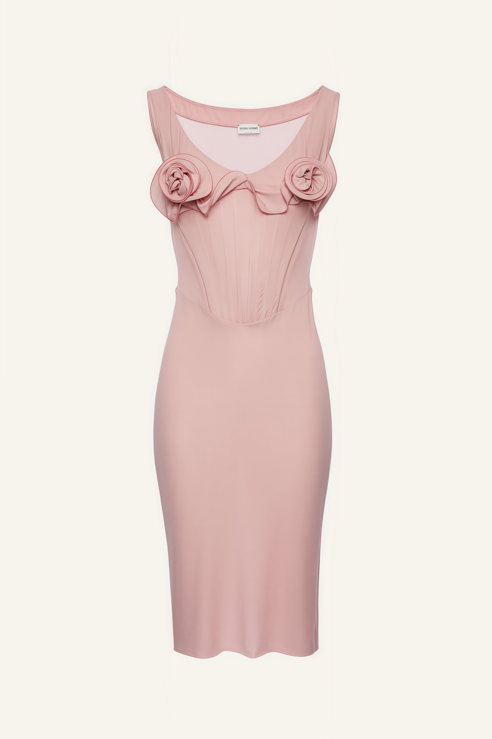 Anhad Pink Flower Bustier Midi Dress