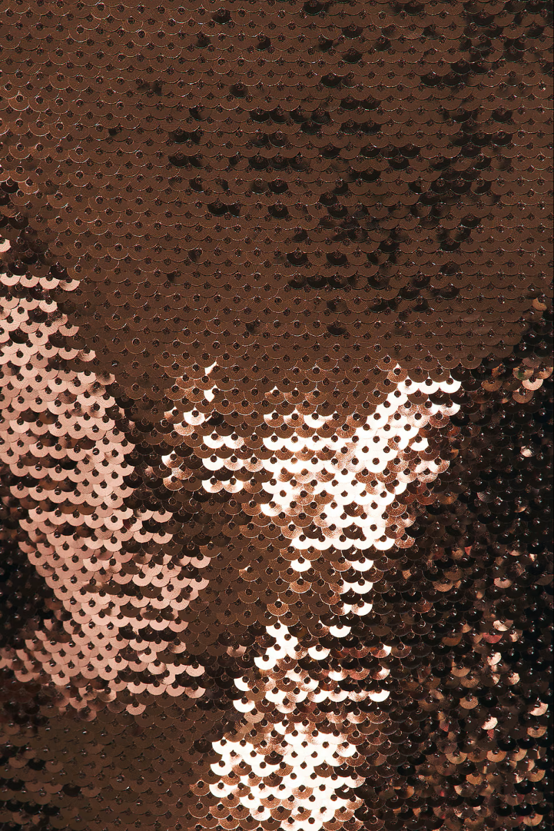 Ohtli Brown Strapless Sequinned Mini Dress