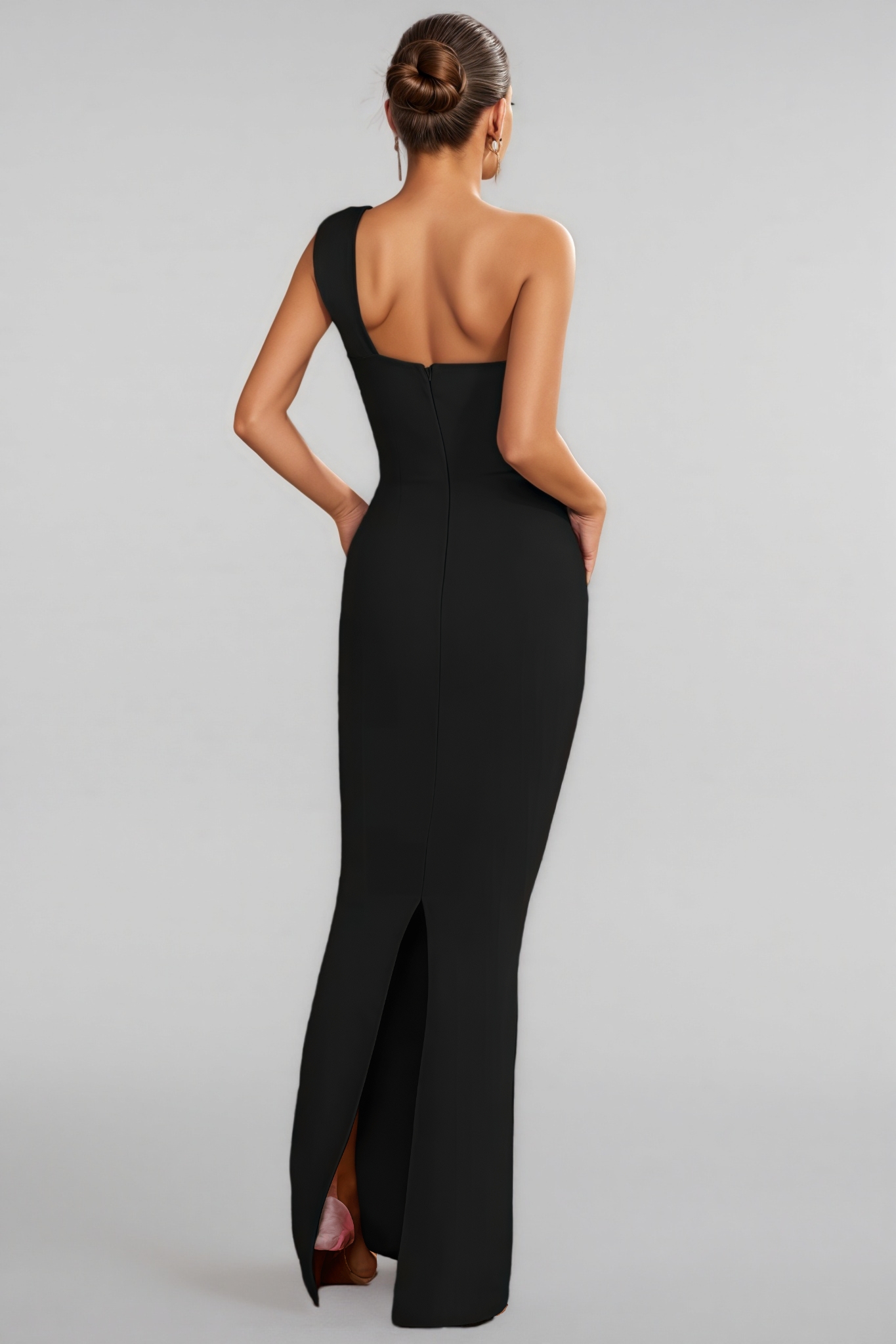 Xaeli One Shoulder Flower Bandage Maxi Dress