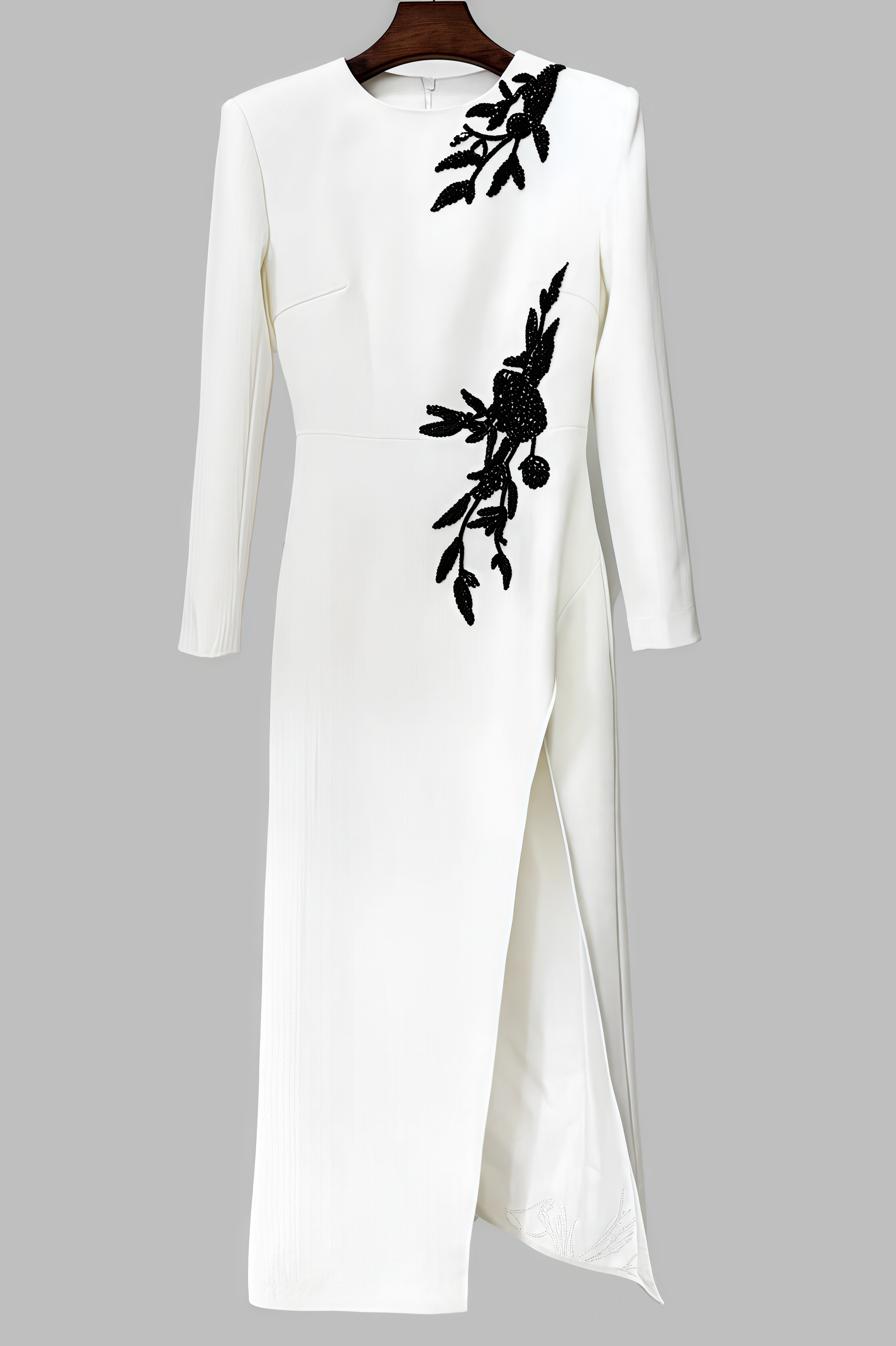 Luned Embellished Floral Slit Maxi Dress