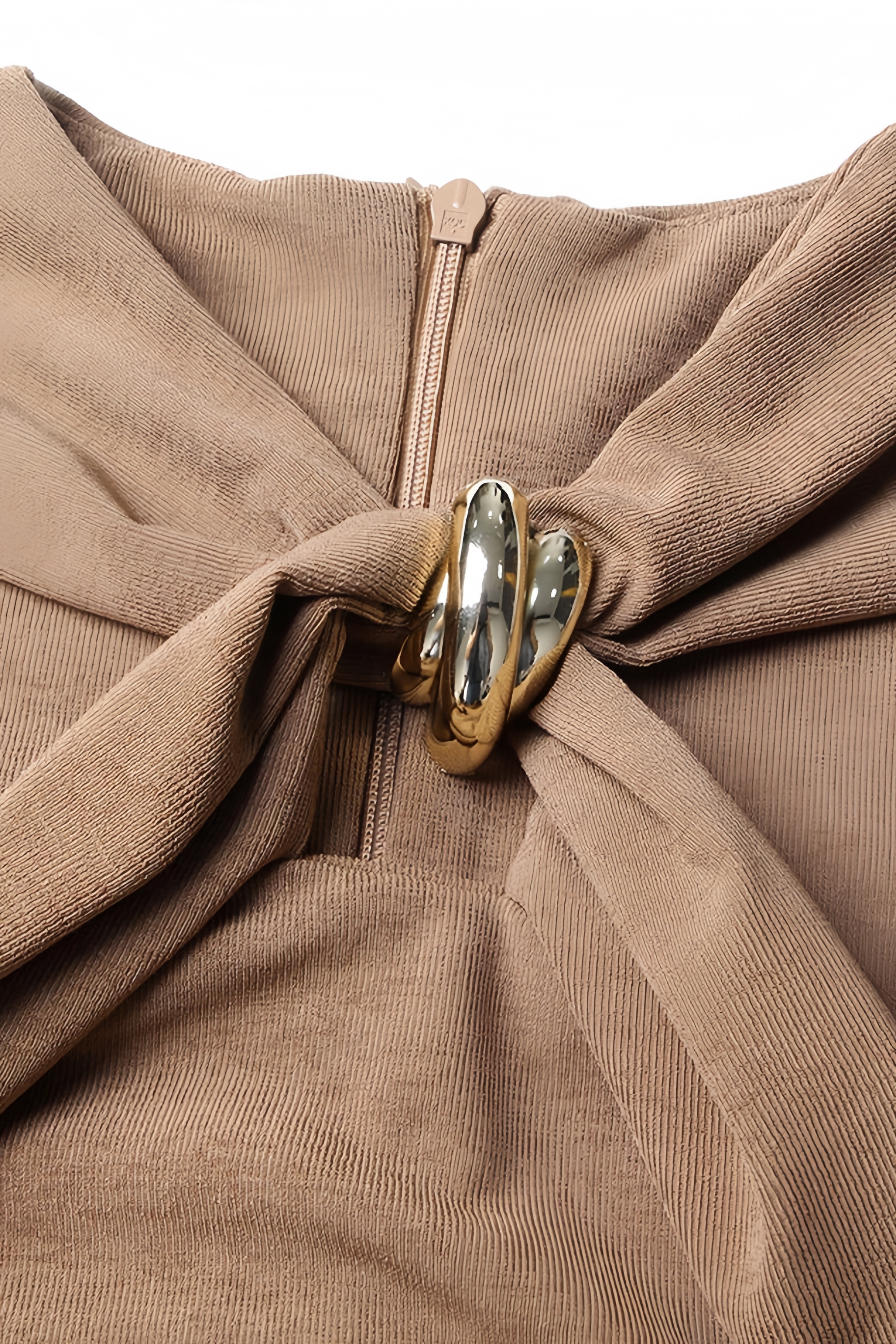 Ilana Solid Colour Strappy Maxi Dress-Brown