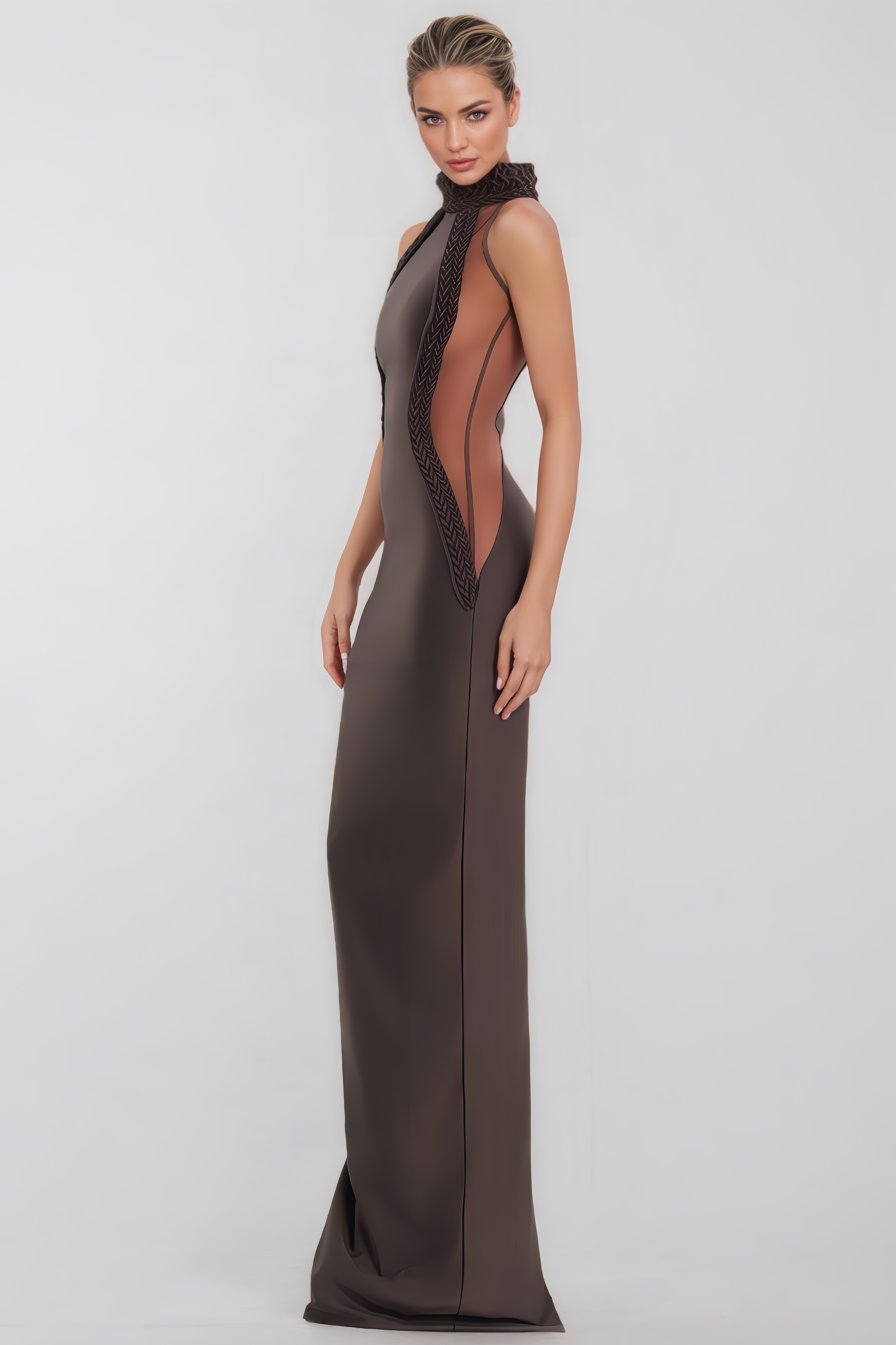 Jeli Sleeveless Slit Maxi Dress