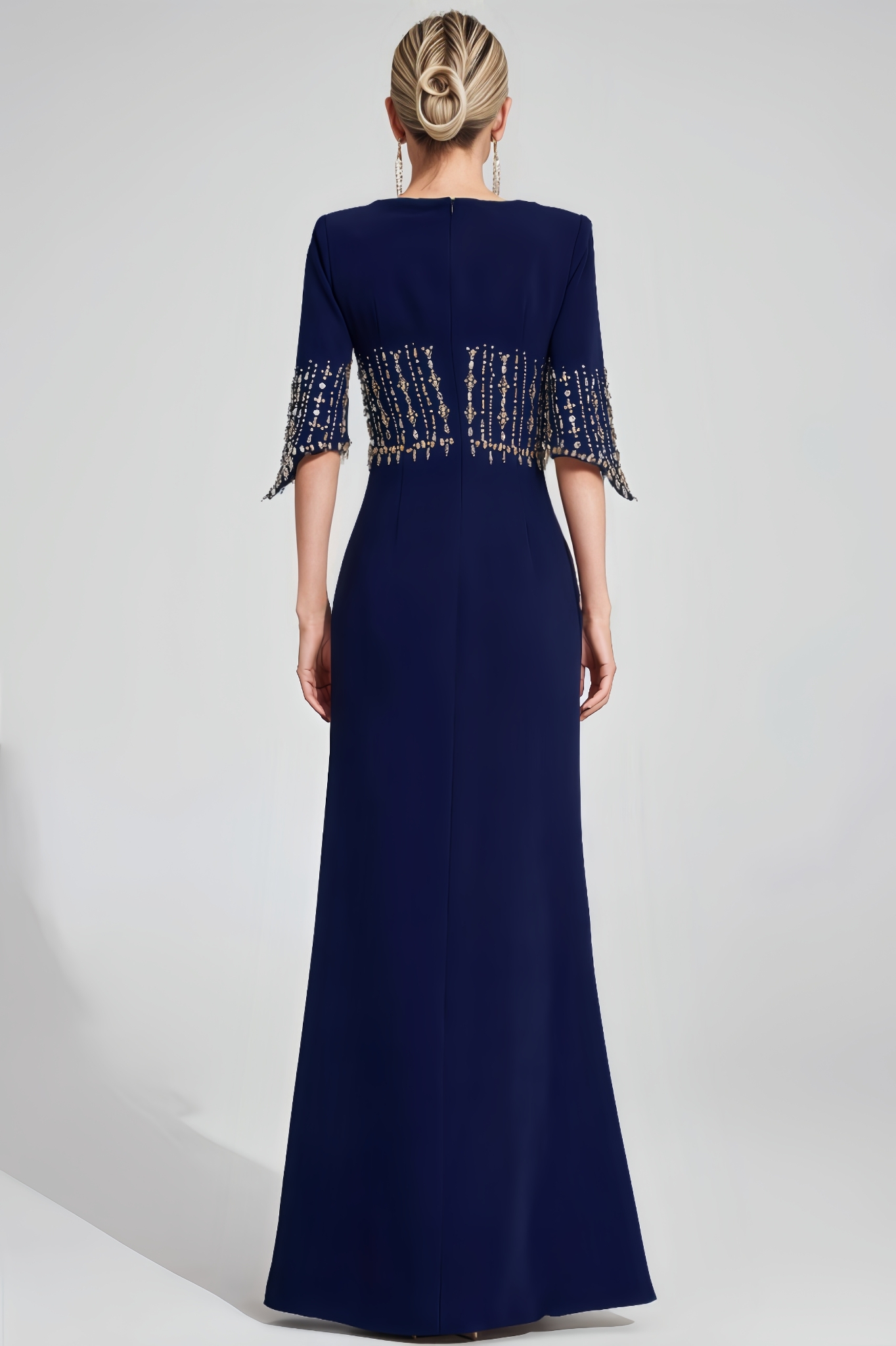 Dark Blue Diamond Maxi Dress