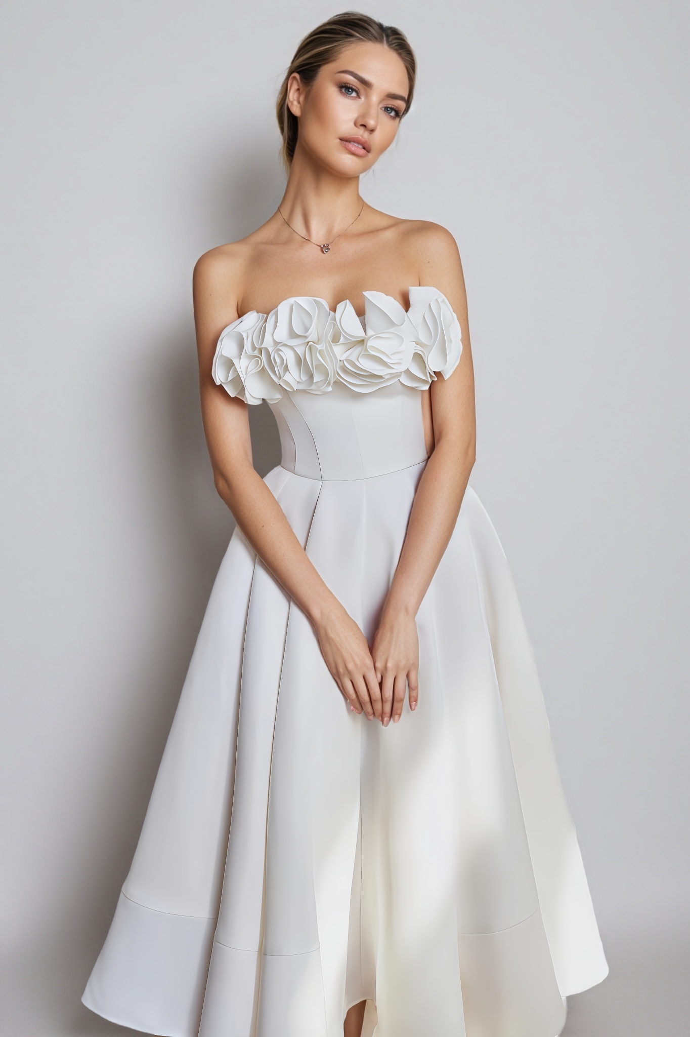 Poppy 3D Floral Midi Dress