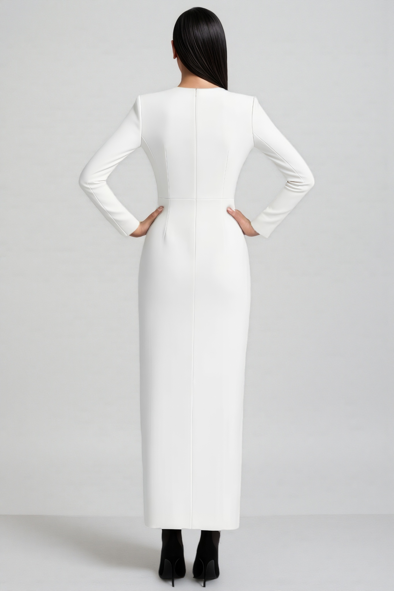 Luned Embellished Floral Slit Maxi Dress