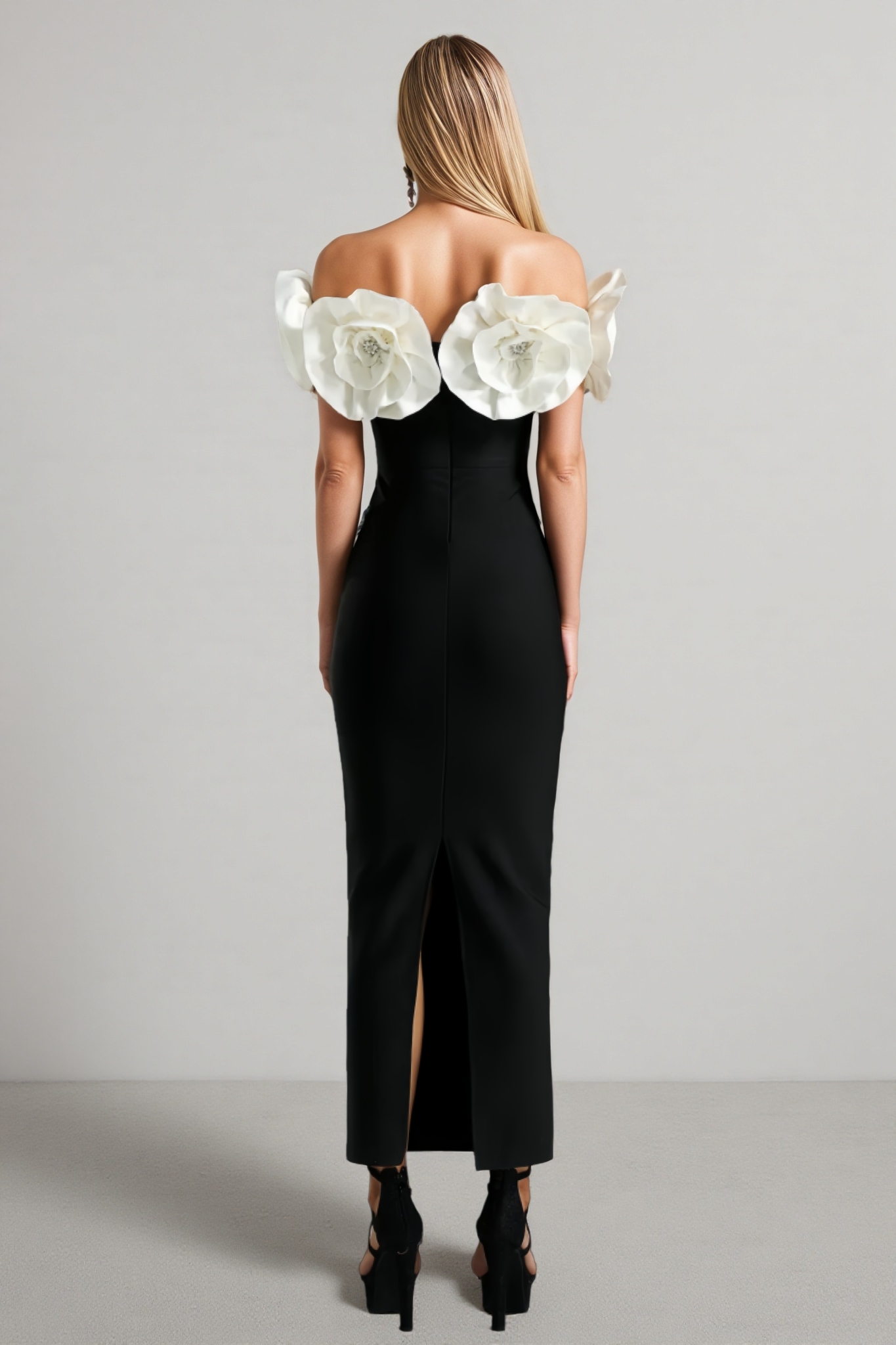 Slaia Flower One Shoulder Maxi Dress