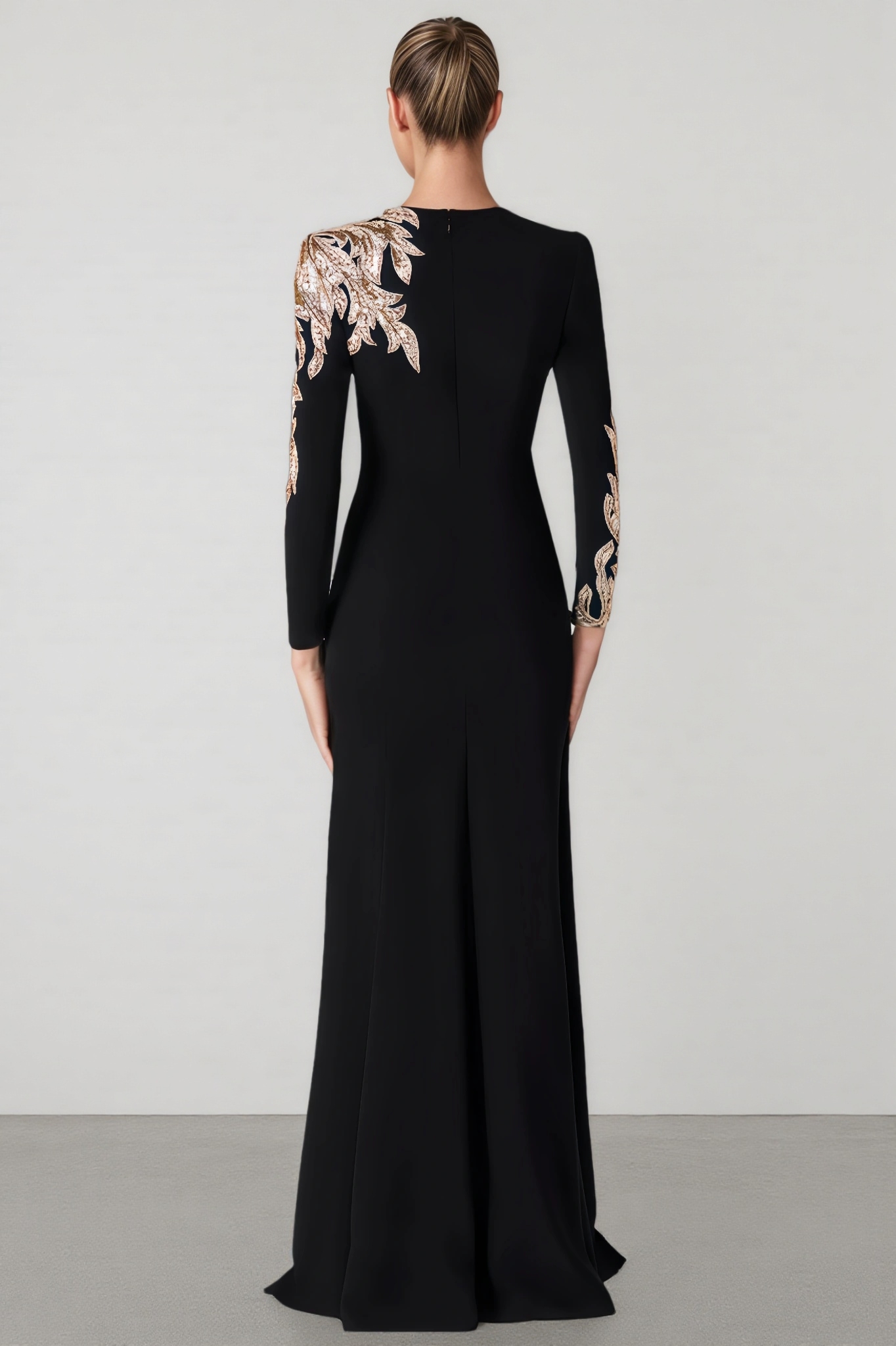 Felicie Long-Sleeved Sequin Maxi Dress
