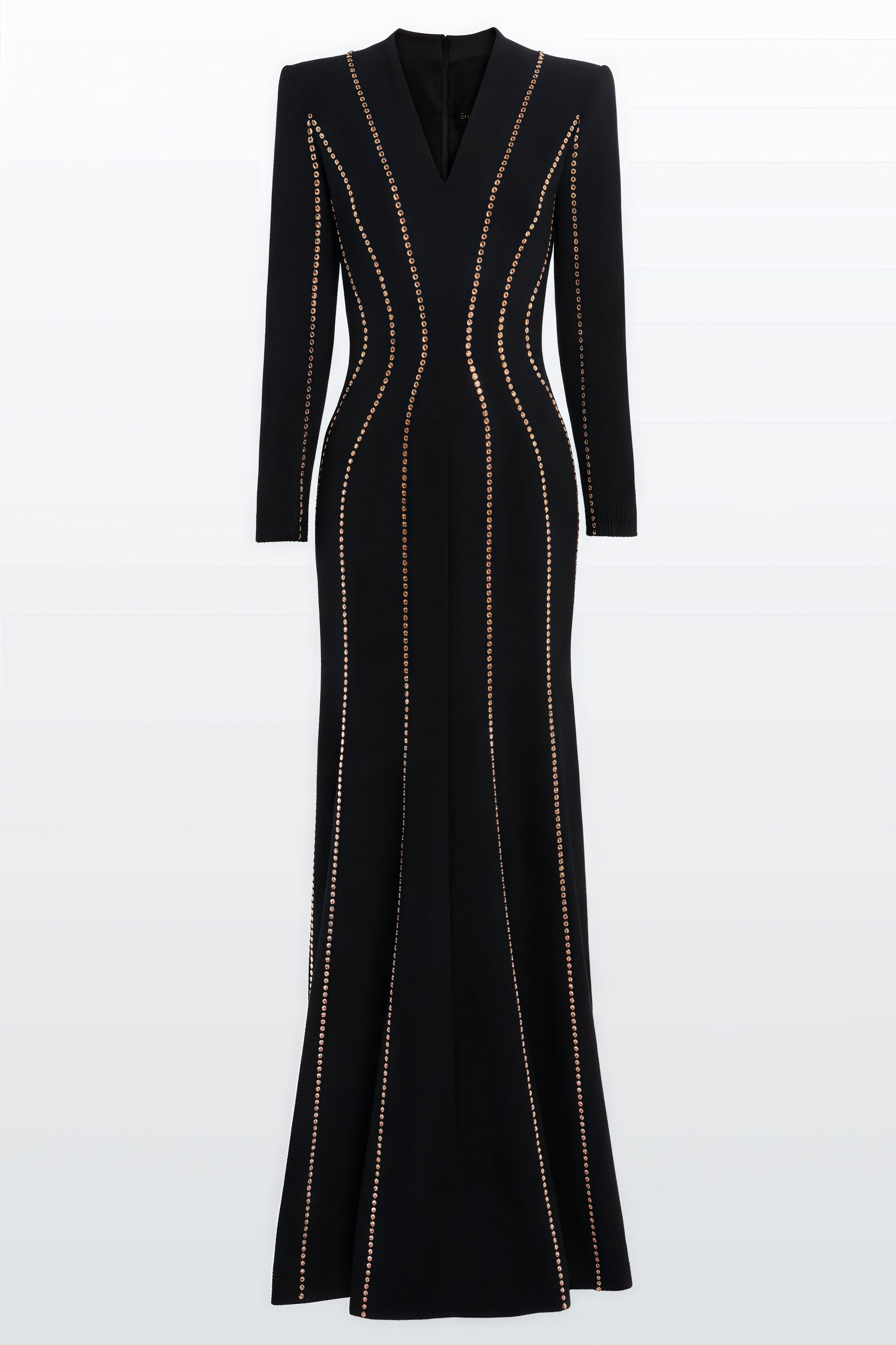 Tildat Black Rhinestone Maxi Dress