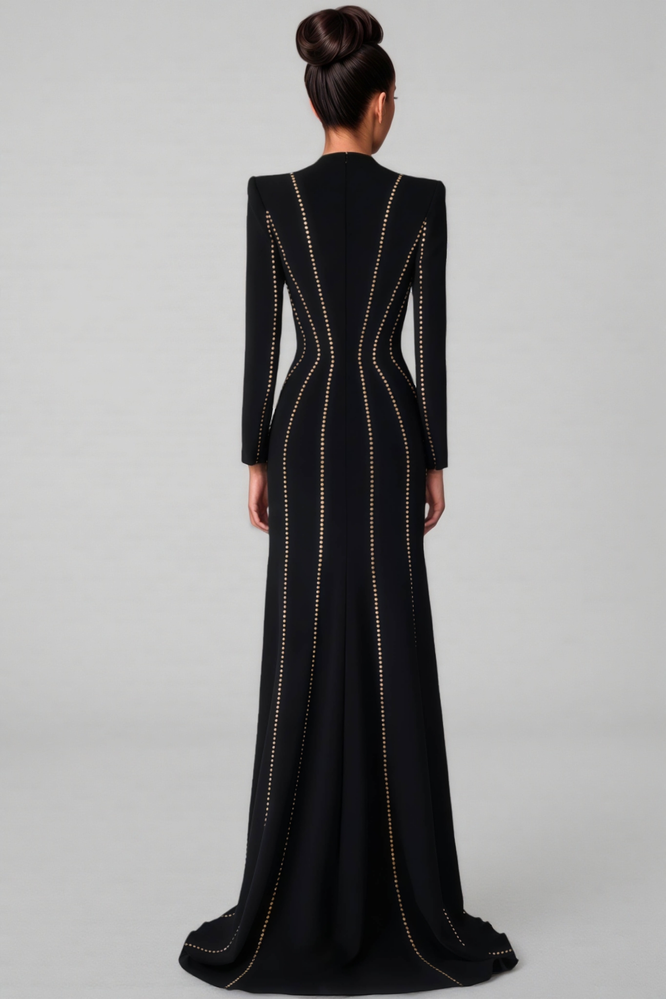 Tildat Black Rhinestone Maxi Dress