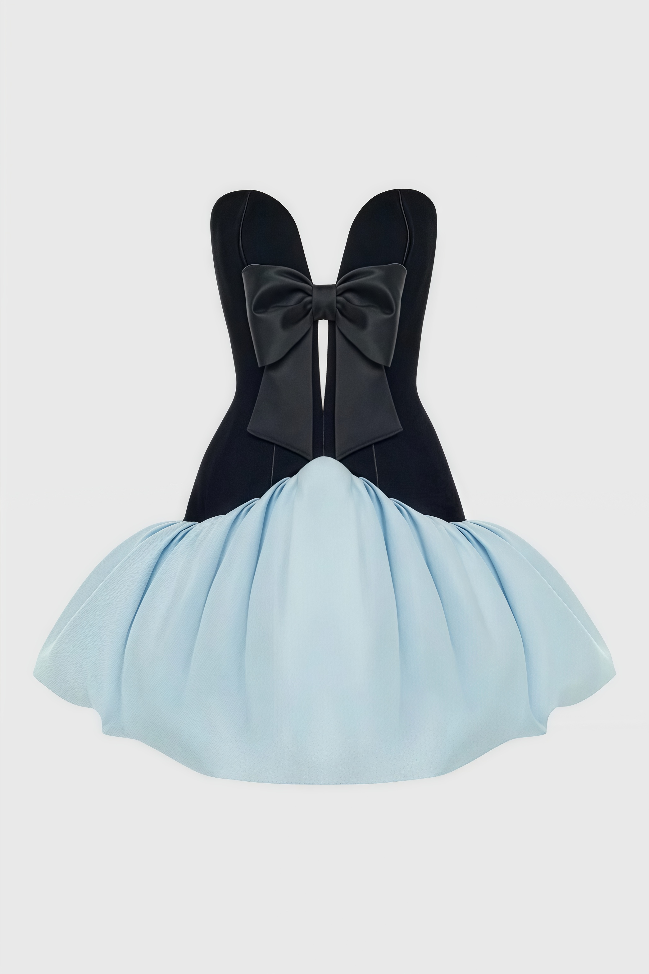 Amelds Satin And Velvet Corset Mini Dress