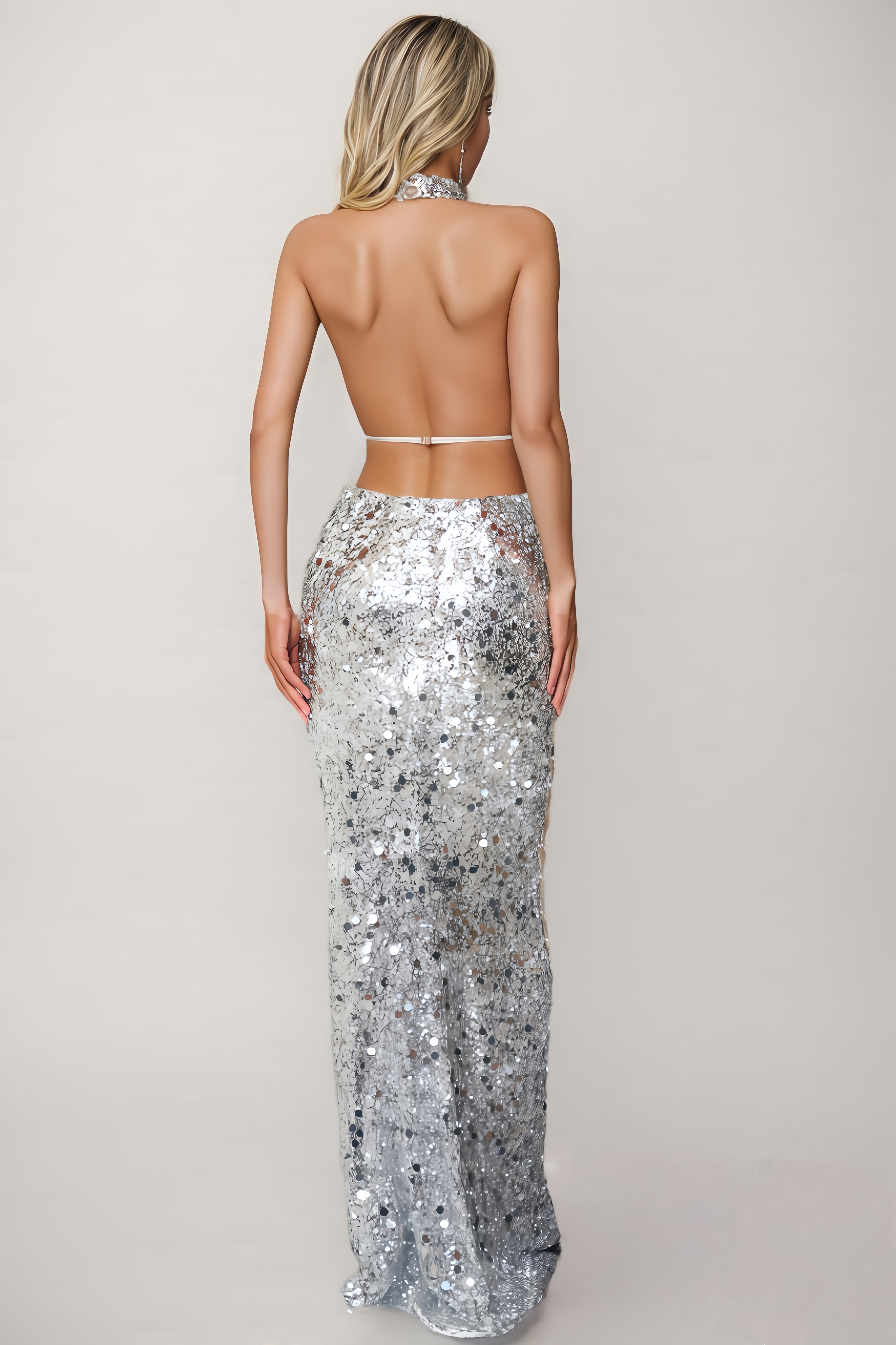 Jojo Sleeveless Sequin Maxi Dress