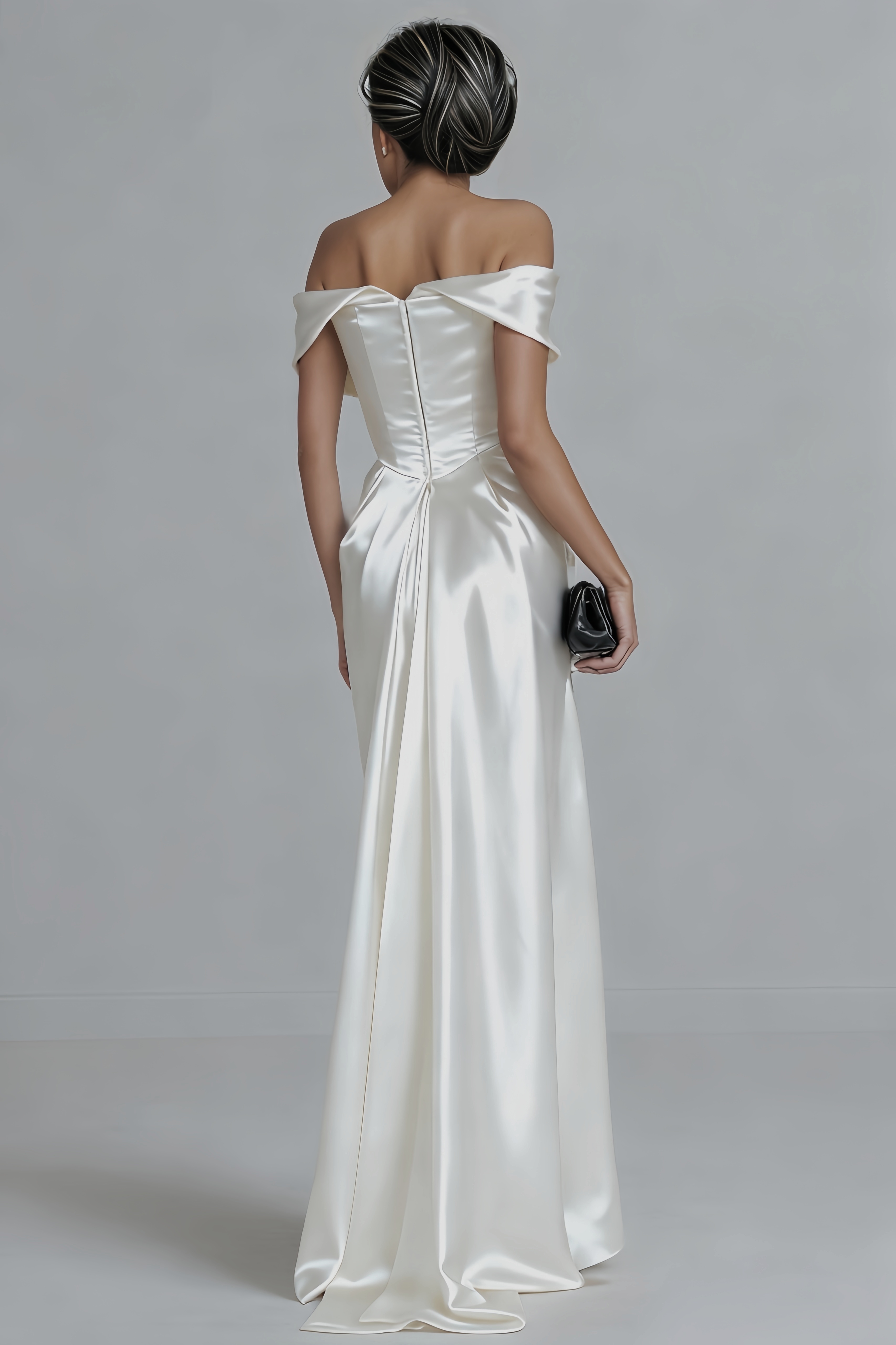 Kairot One-Shoulder Satin Maxi Dress