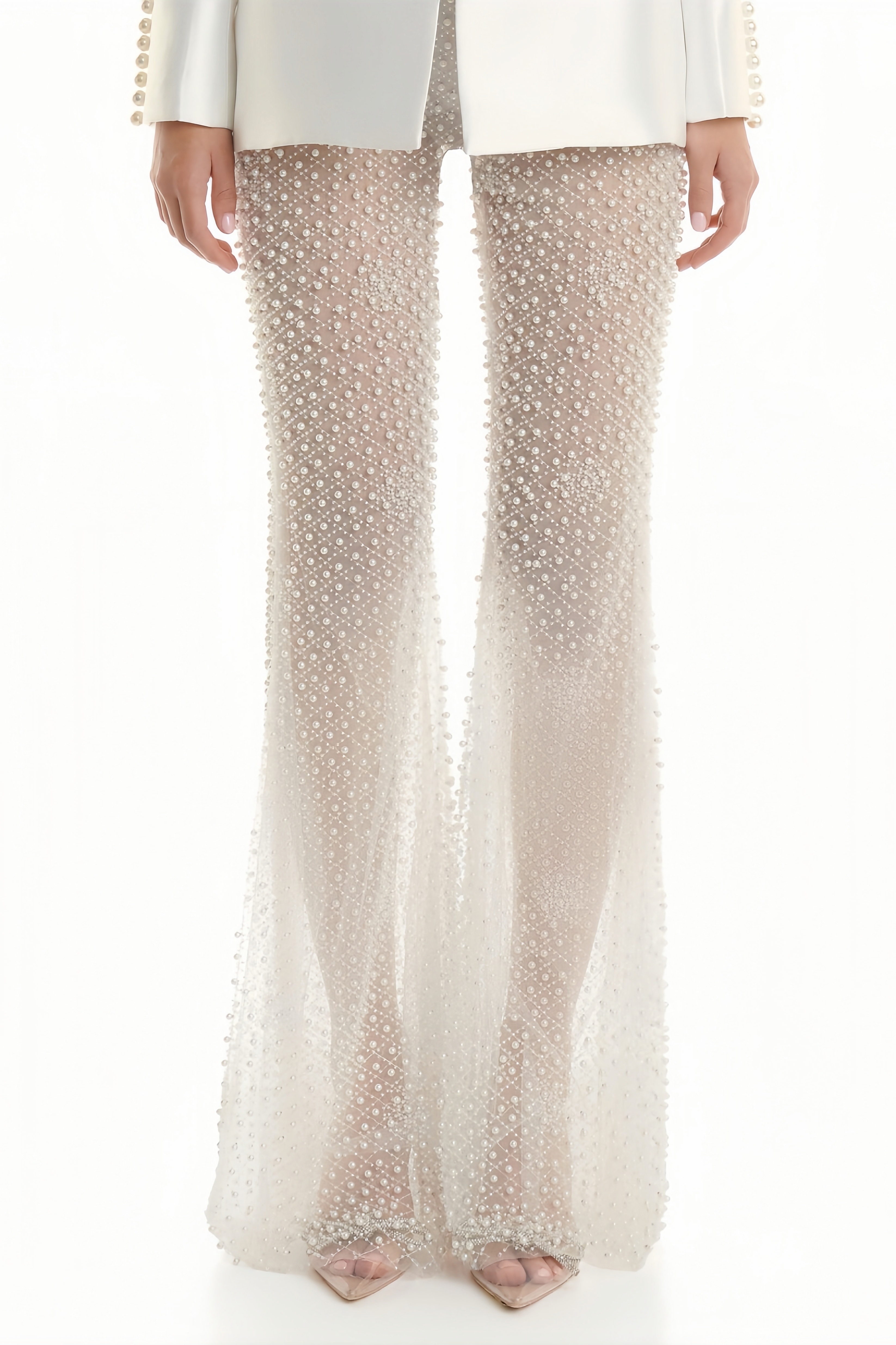 Becky Pearl Sequin Mesh Pants
