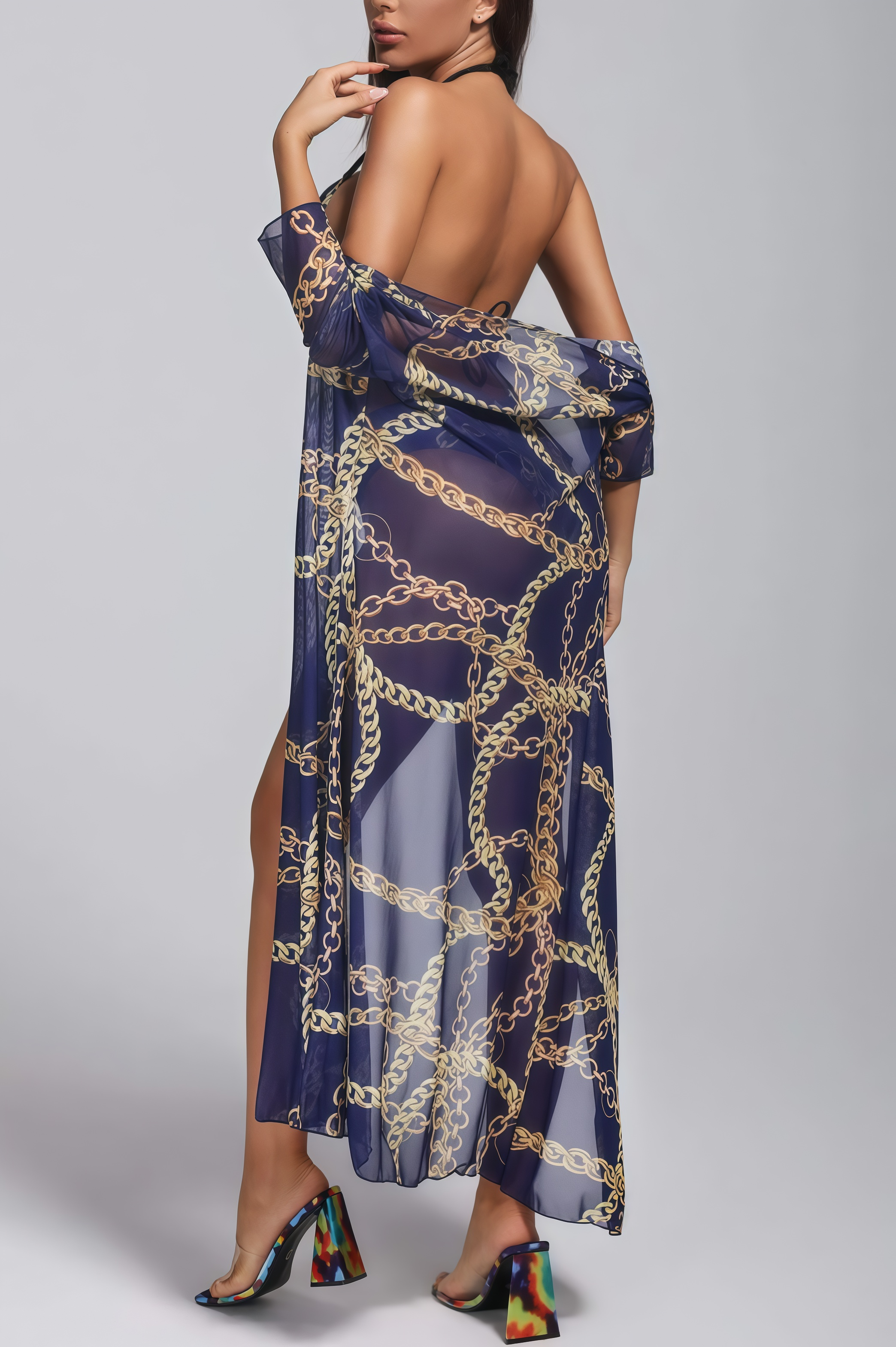 Ansel Blue Bikini Three Piece Set