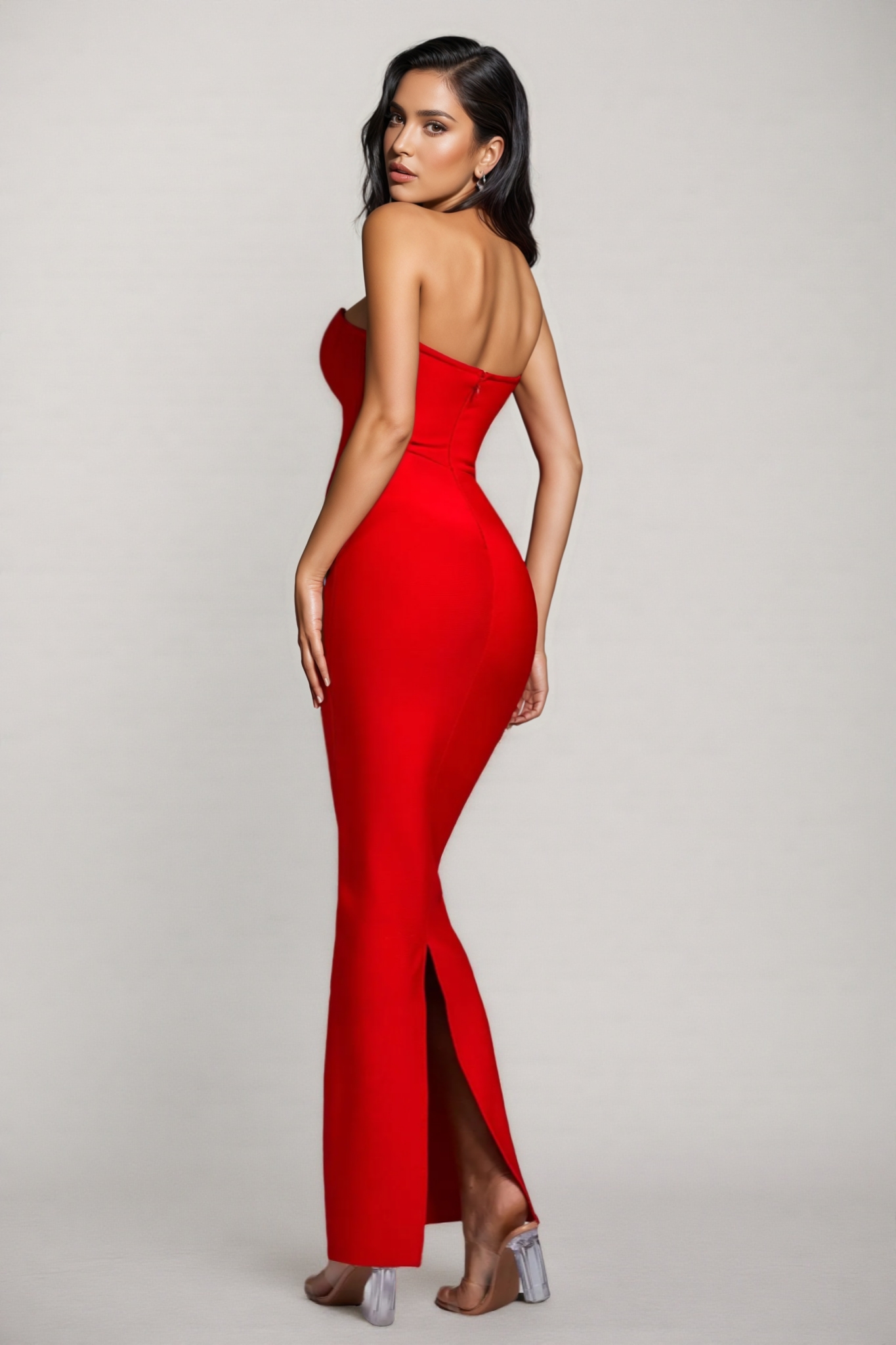 Faulkner Red Bandage Maxi Dress