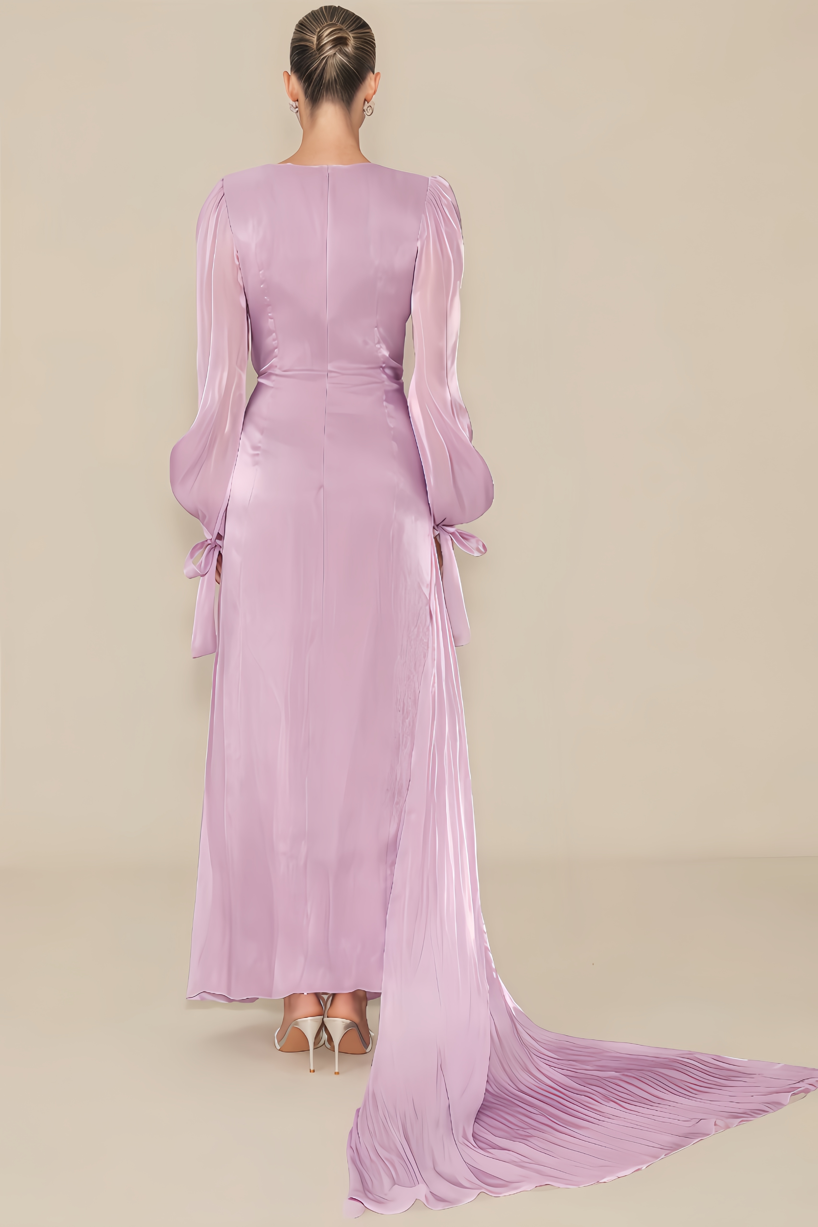 Rebel Sleeve Ruched Maxi Dress