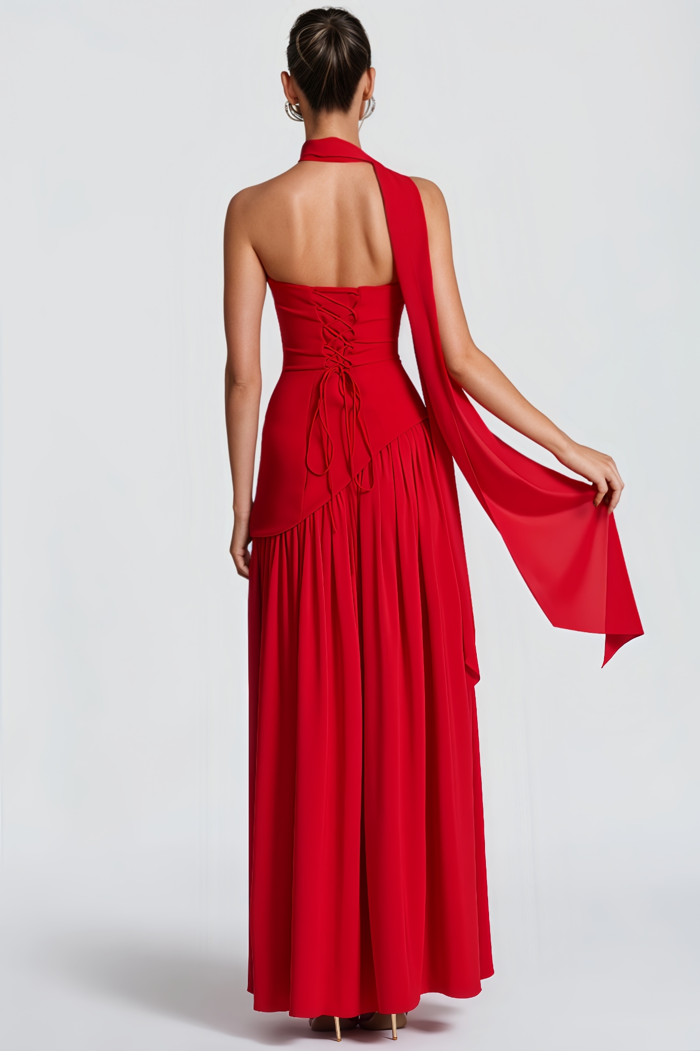 Thora Tie-Front Slit Maxi Dress