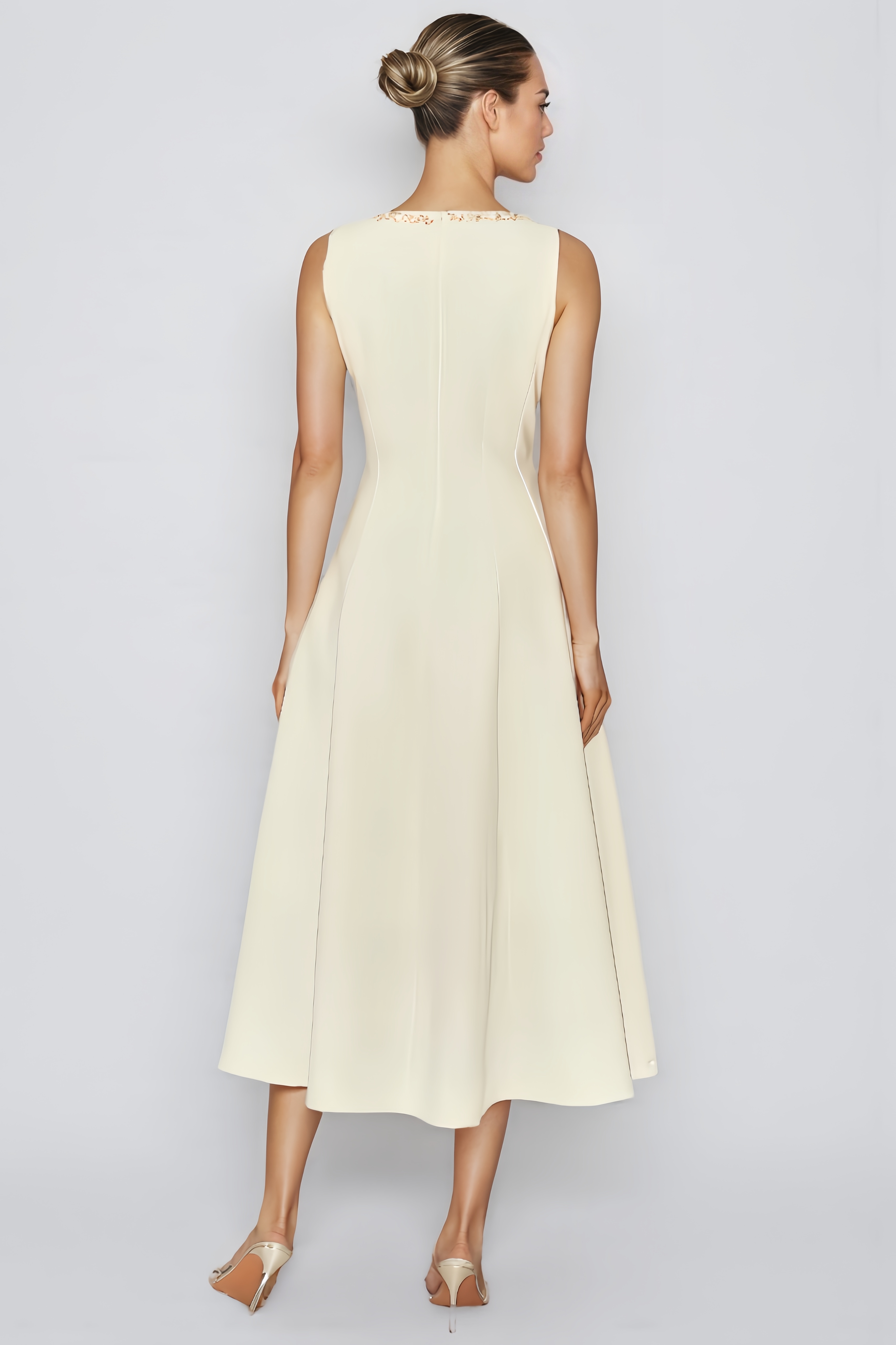 Rumi Embellished Sleeveless Midi Dress