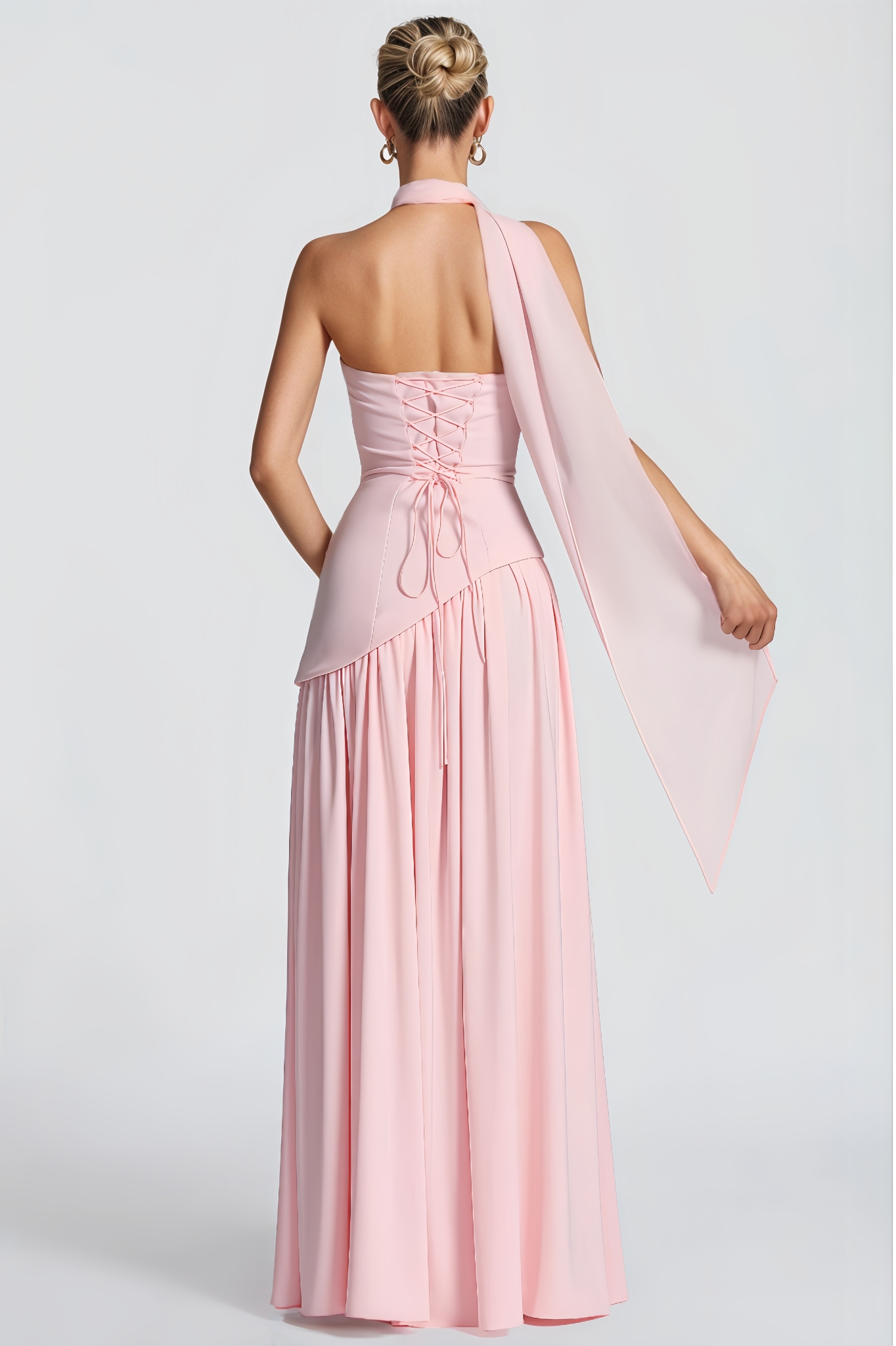 Wynrt Tie-Front Slit Maxi Dress