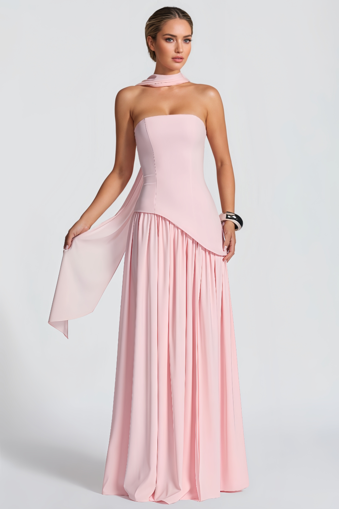 Wynrt Tie-Front Slit Maxi Dress