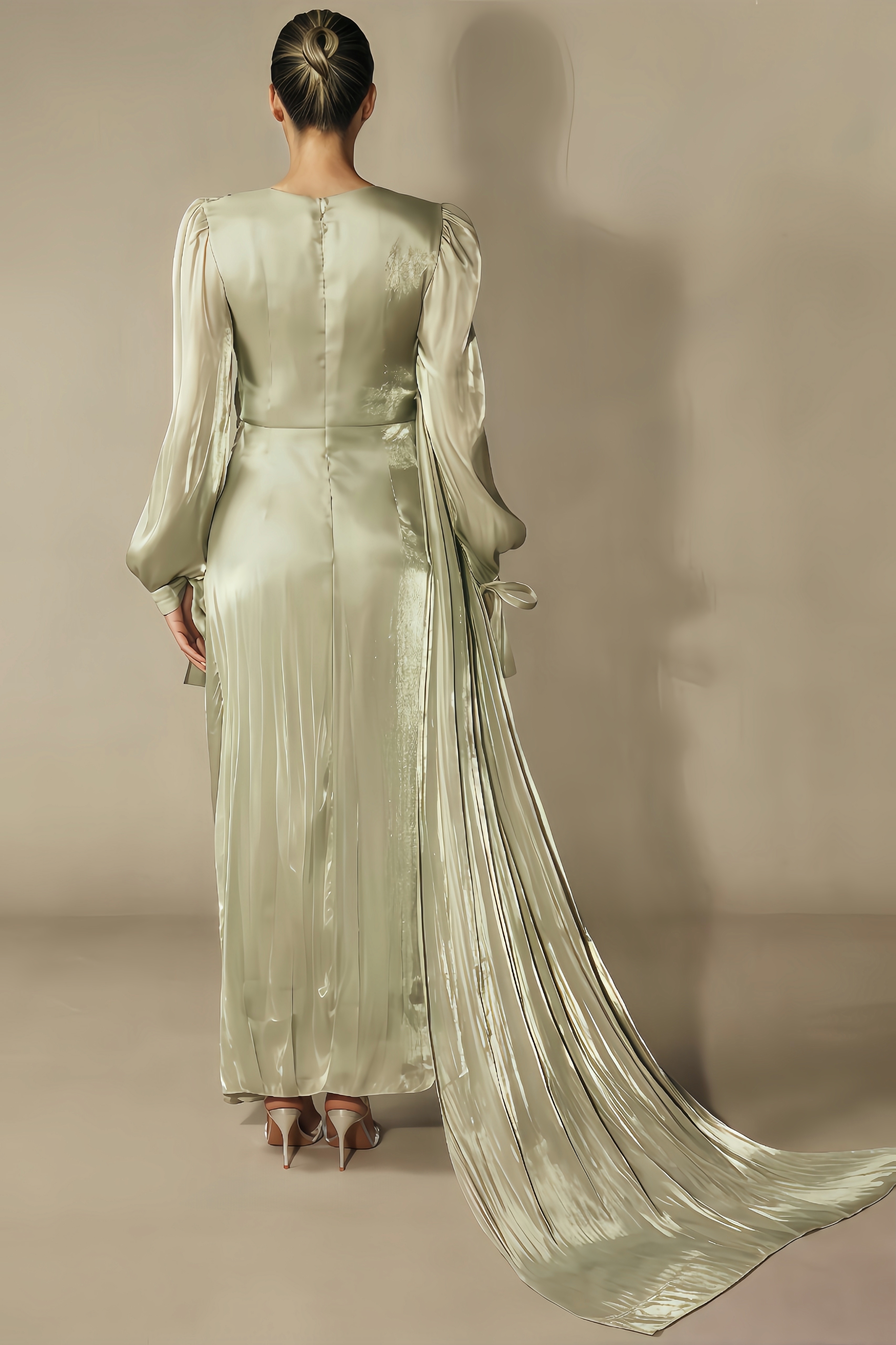 Keve Sleeve Ruched Maxi Dress