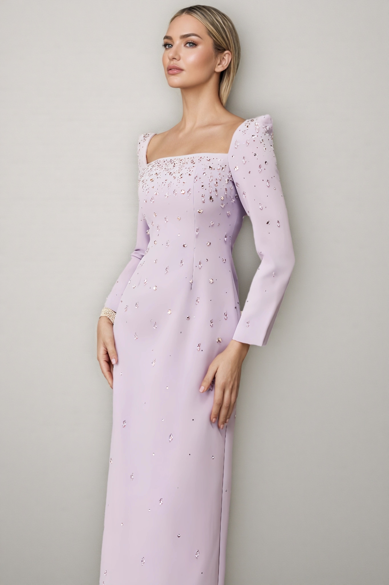 Ildrak Crystal Embellished Maxi Dress