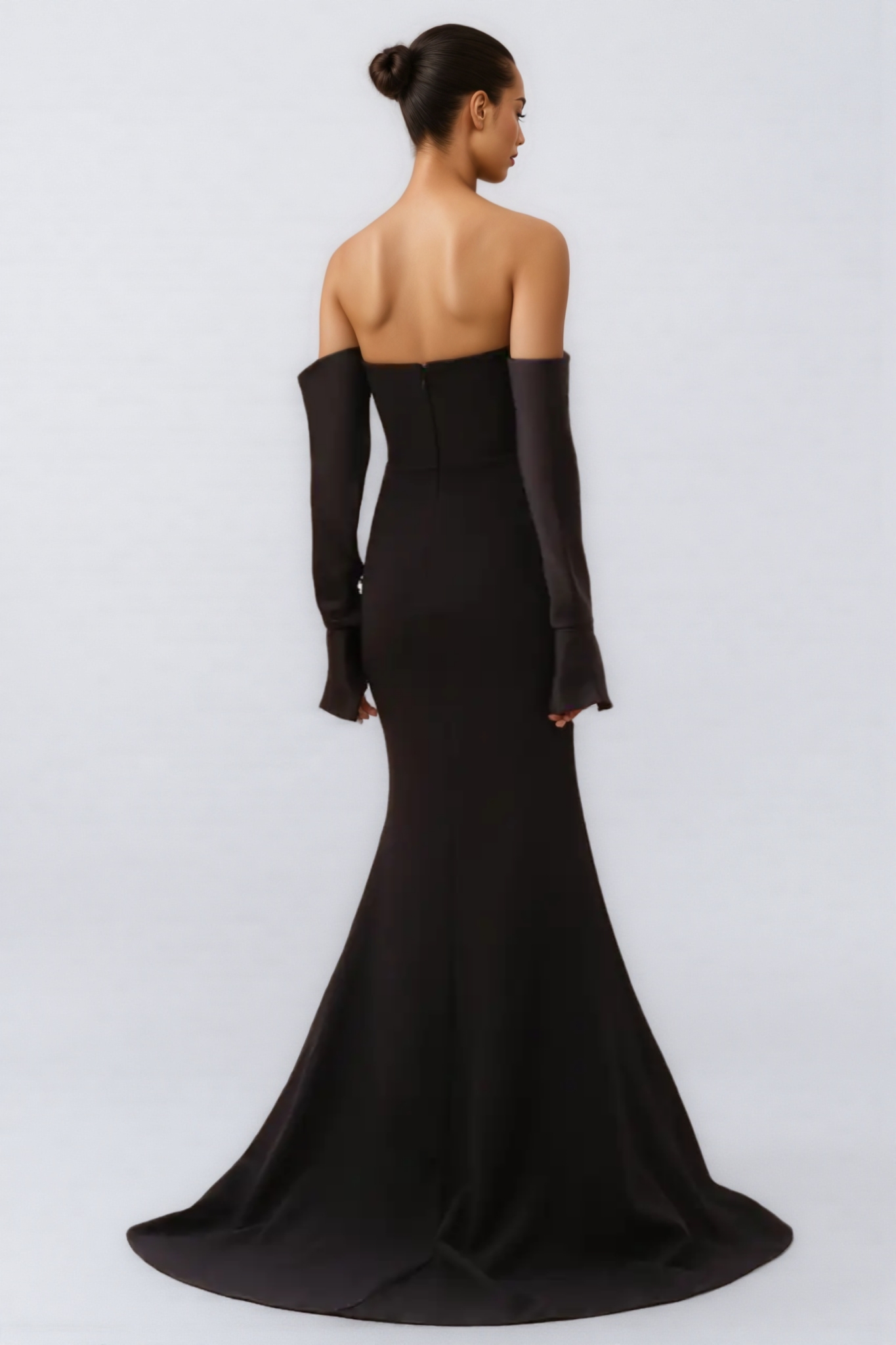 Justa One Shoulder Long Sleeve Maxi Dress