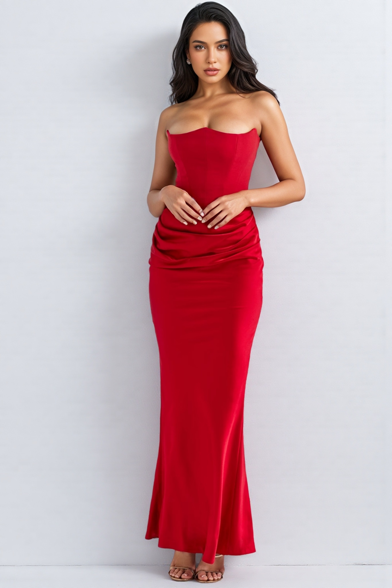 Dolo Strapless Corset Maxi Dress
