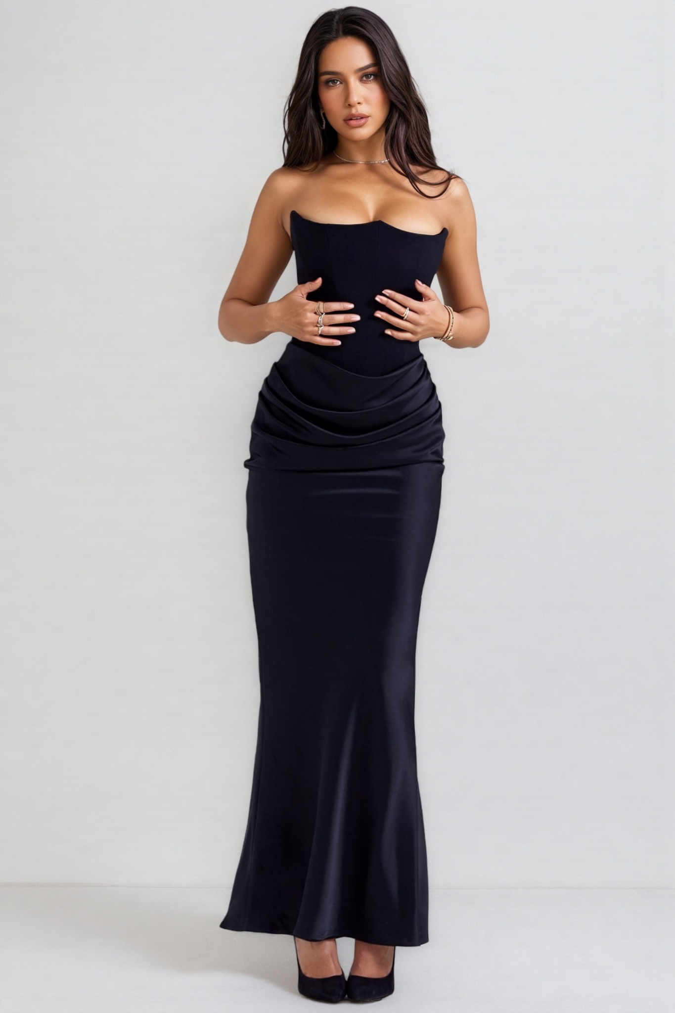 Dole Bandeau Sheath One Neck Maxi Dress