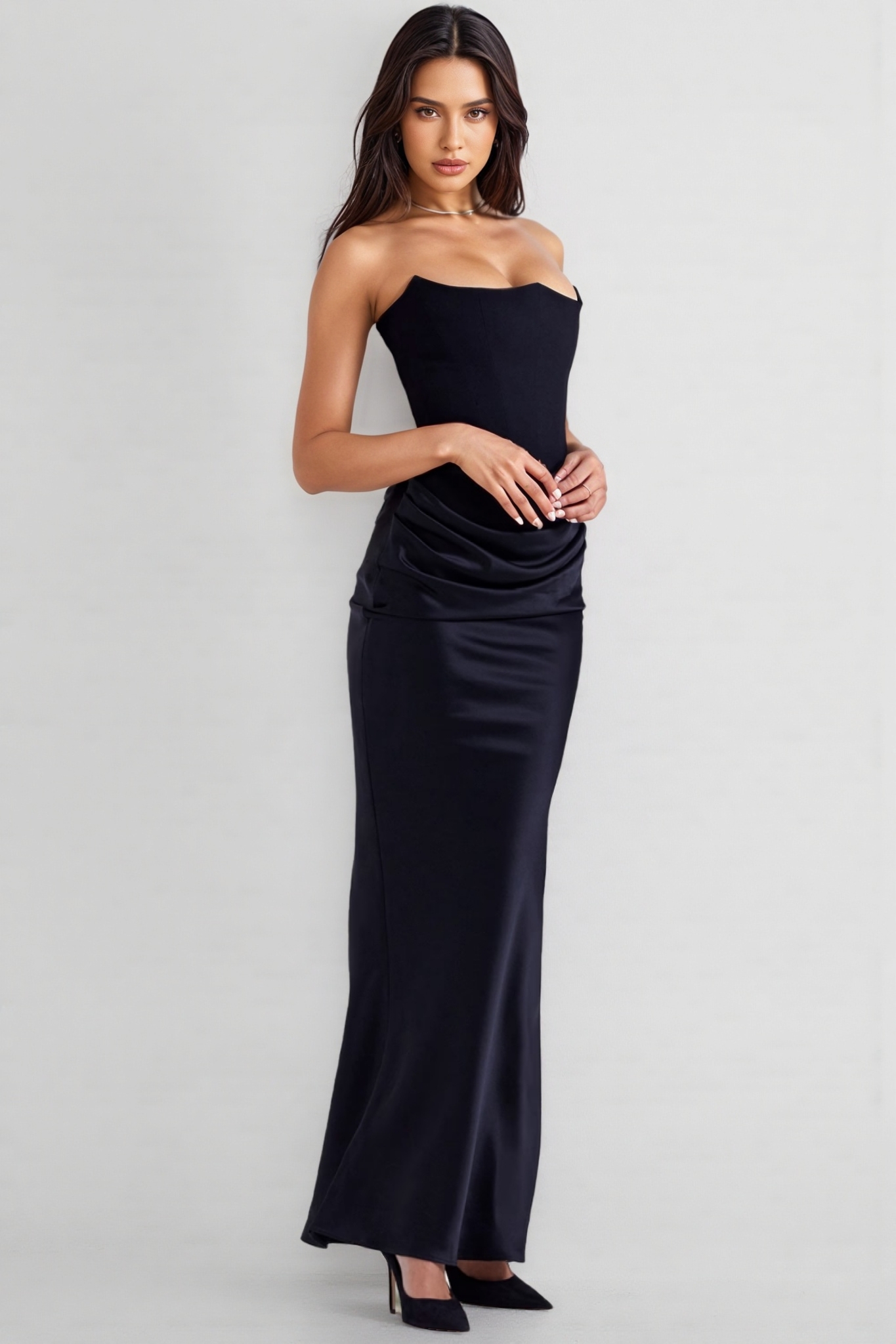 Dole Bandeau Sheath One Neck Maxi Dress