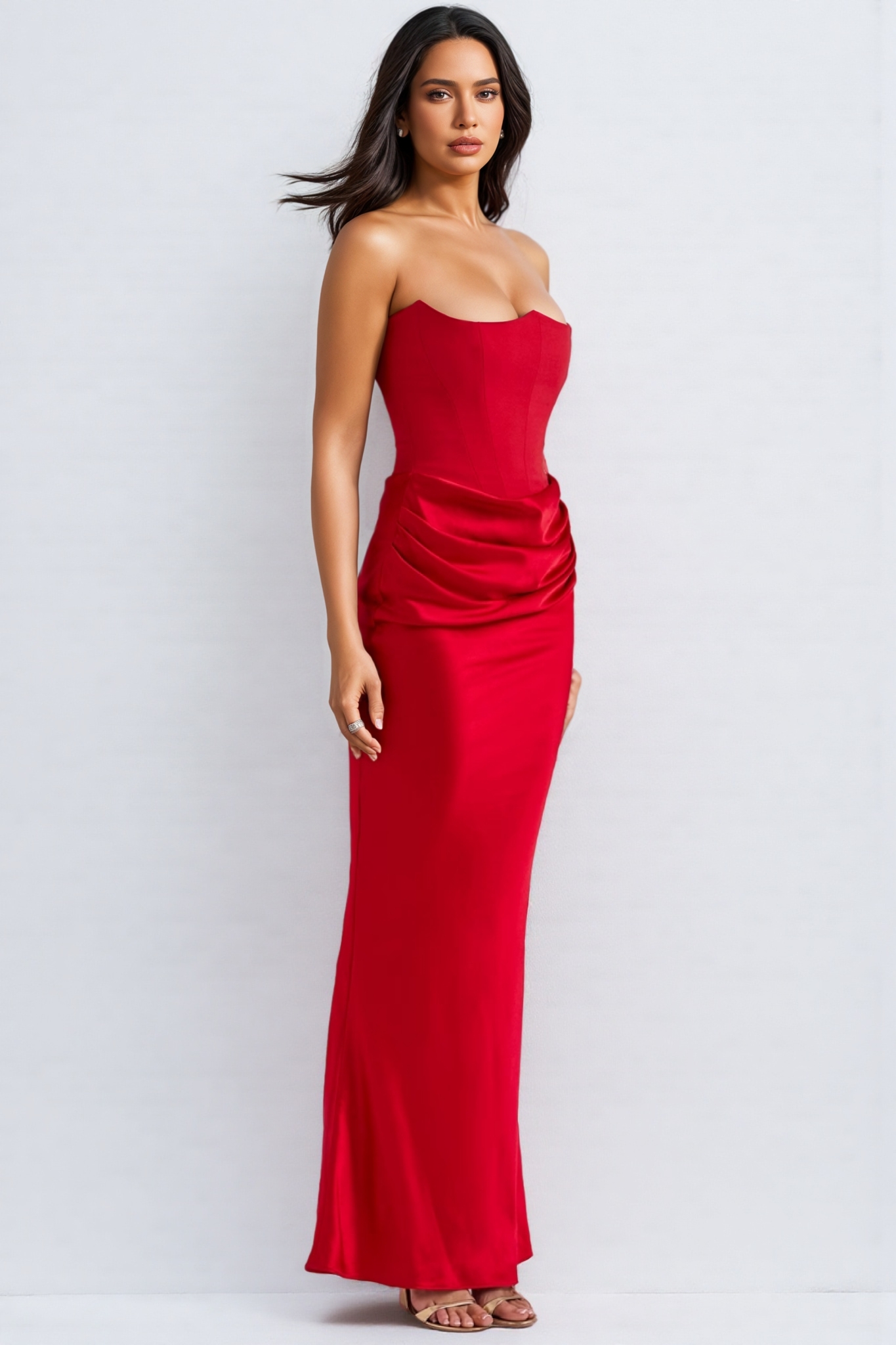 Dolo Strapless Corset Maxi Dress