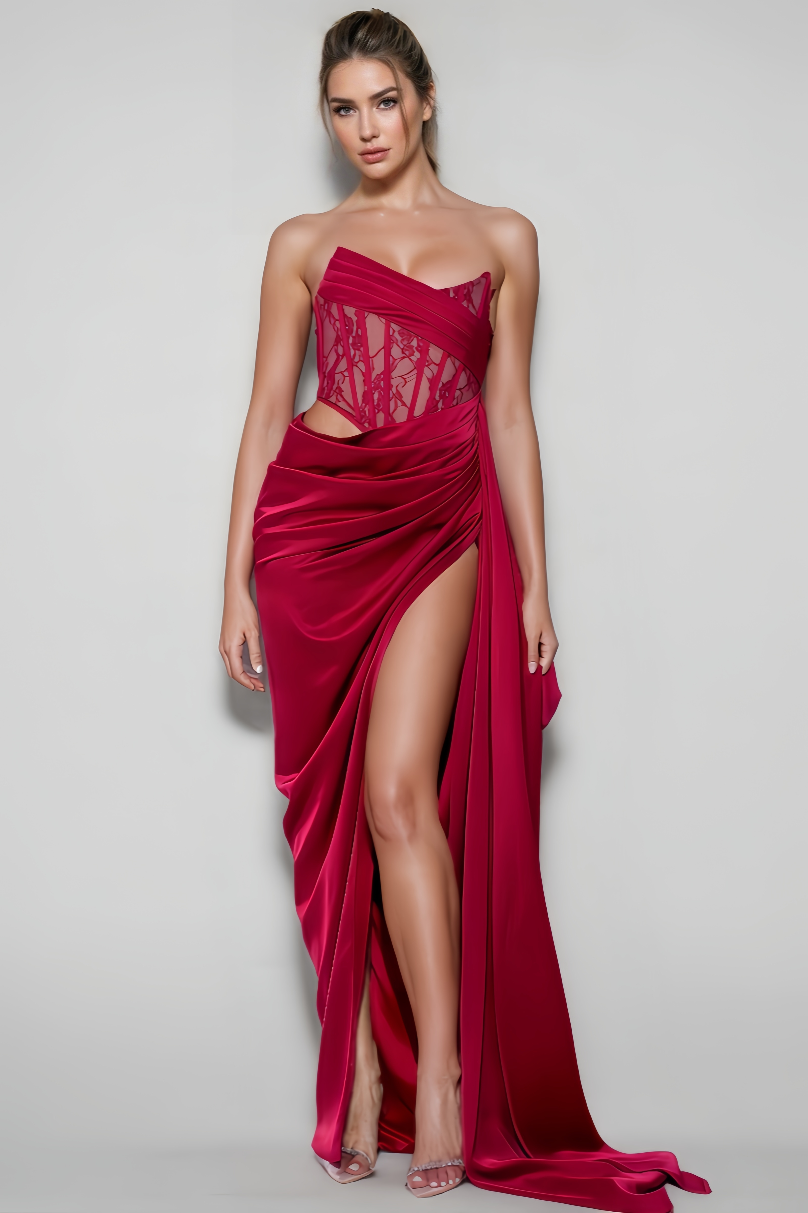 Dotte Strapless Lace Maxi Dress