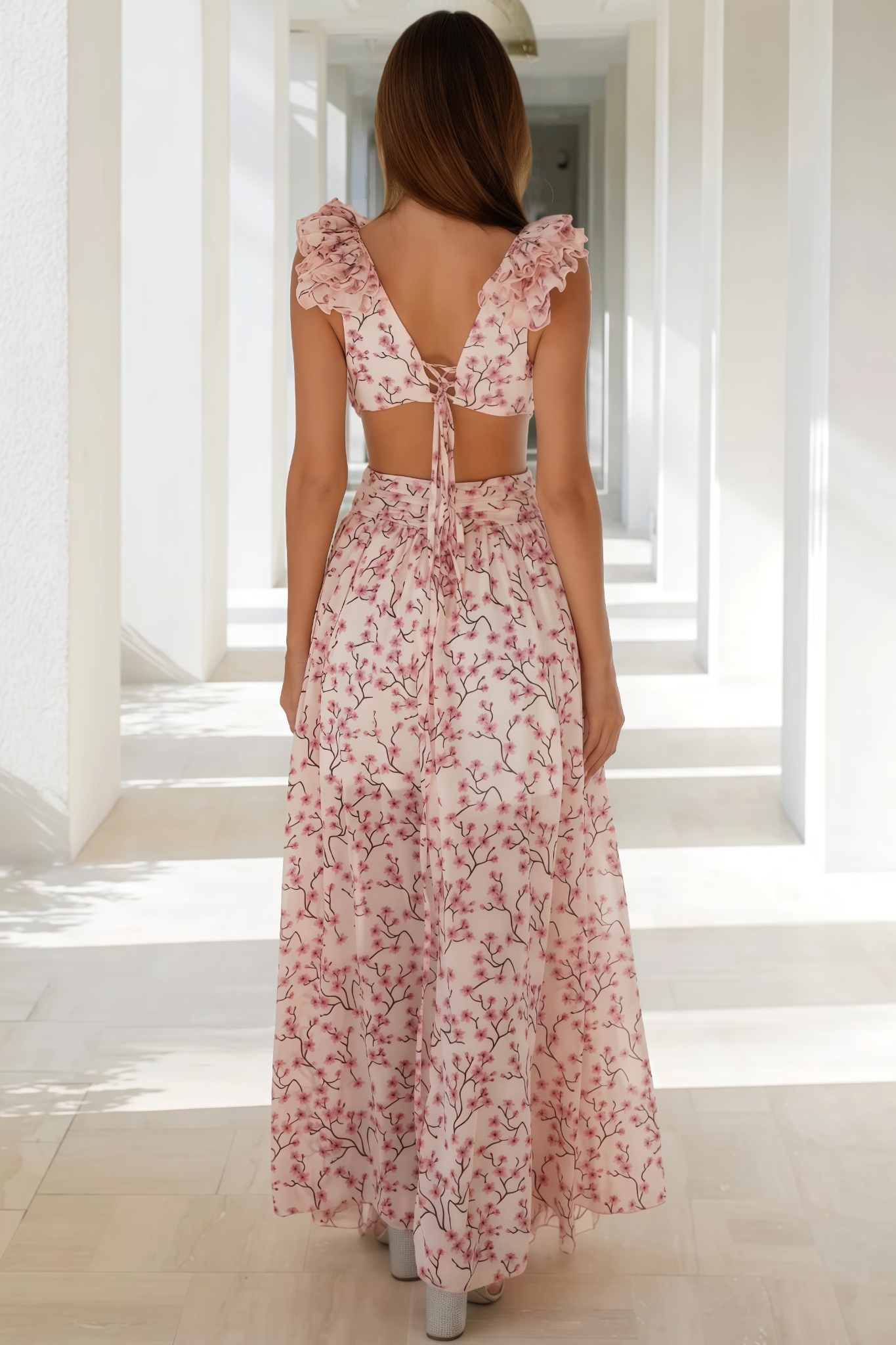 Olwen Floral Cutout Maxi Dress