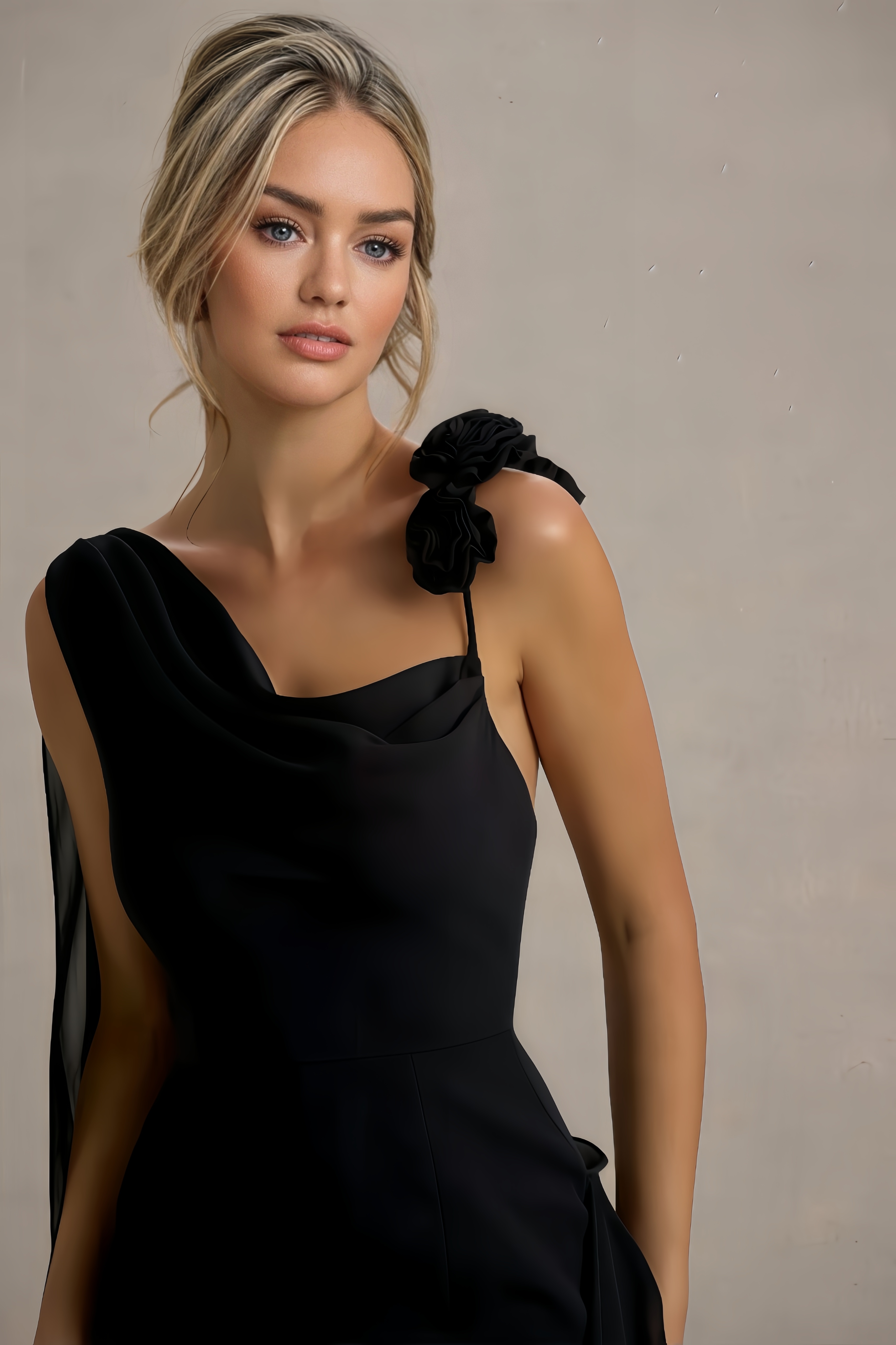 Elija Draped Split Maxi Dress