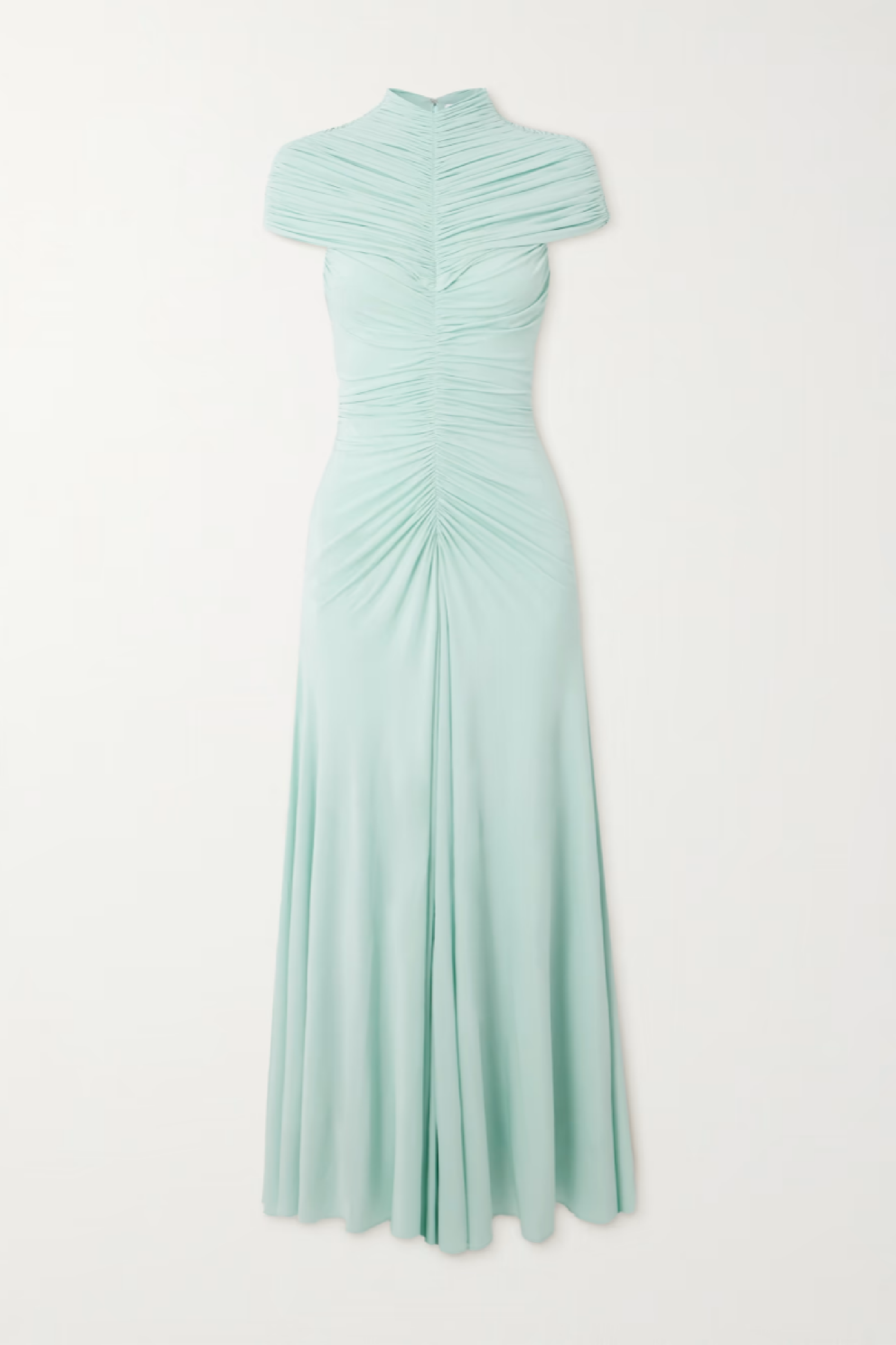 Holiday-inspired Fitted Pleated Maxi Dress