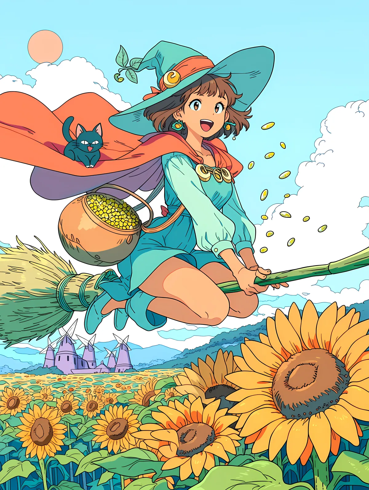 Witch of the Sunflower Sea original artwork