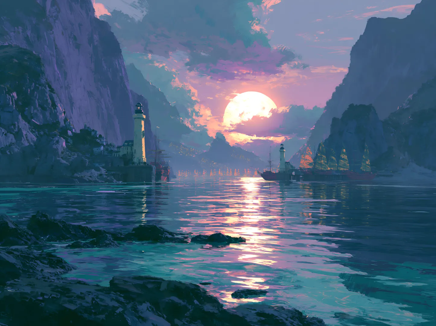 The Last Sun Harbor original artwork