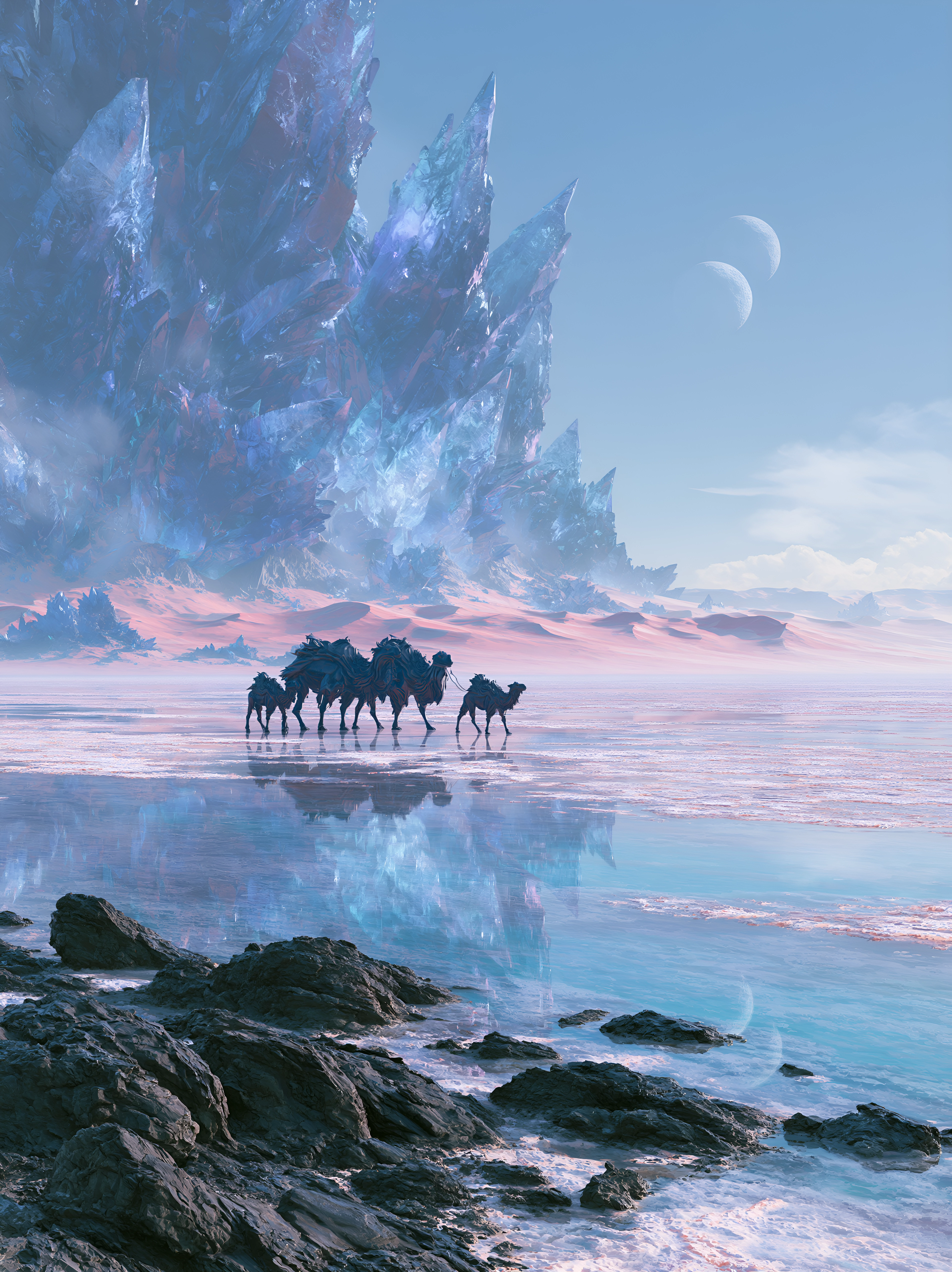 Crystal Salt Caravan original artwork