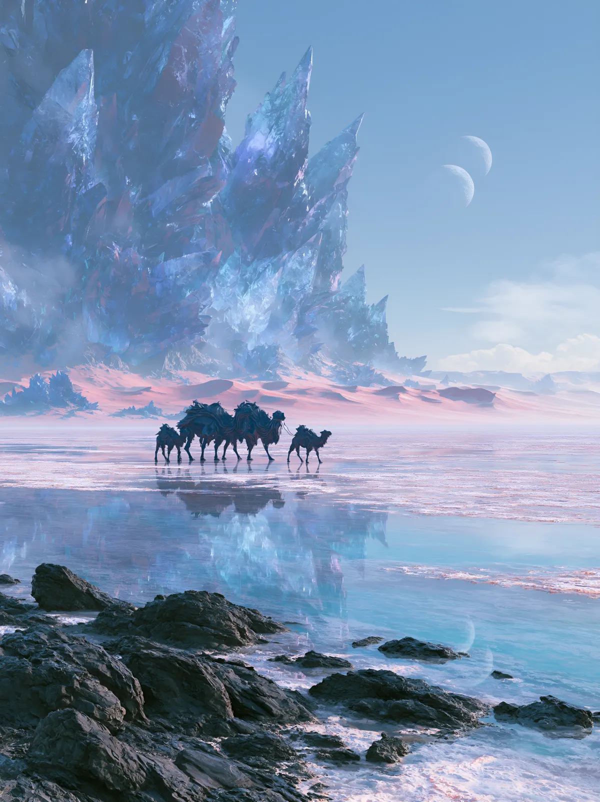 Crystal Salt Caravan original artwork