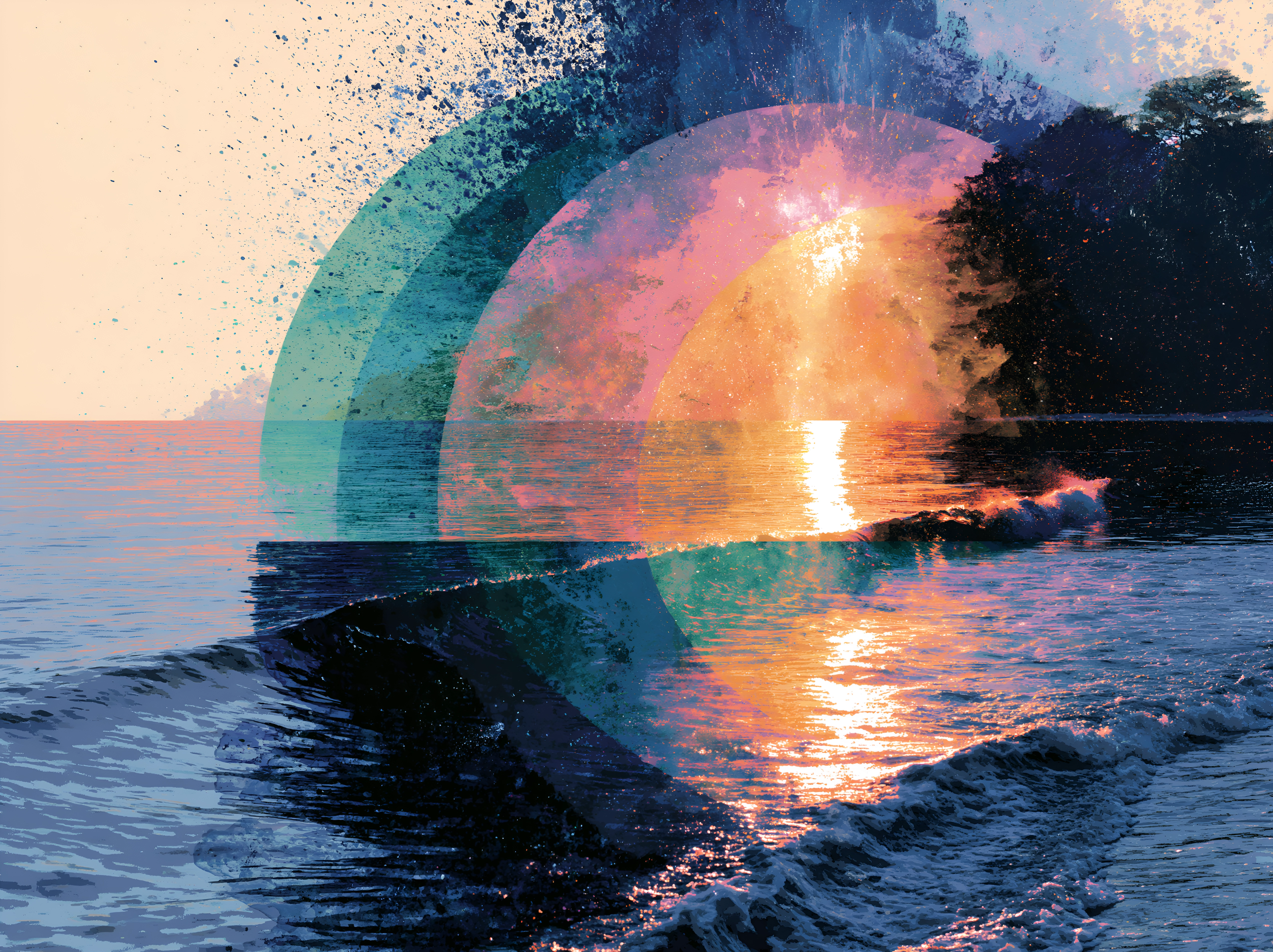 Horizon in Bloom original artwork