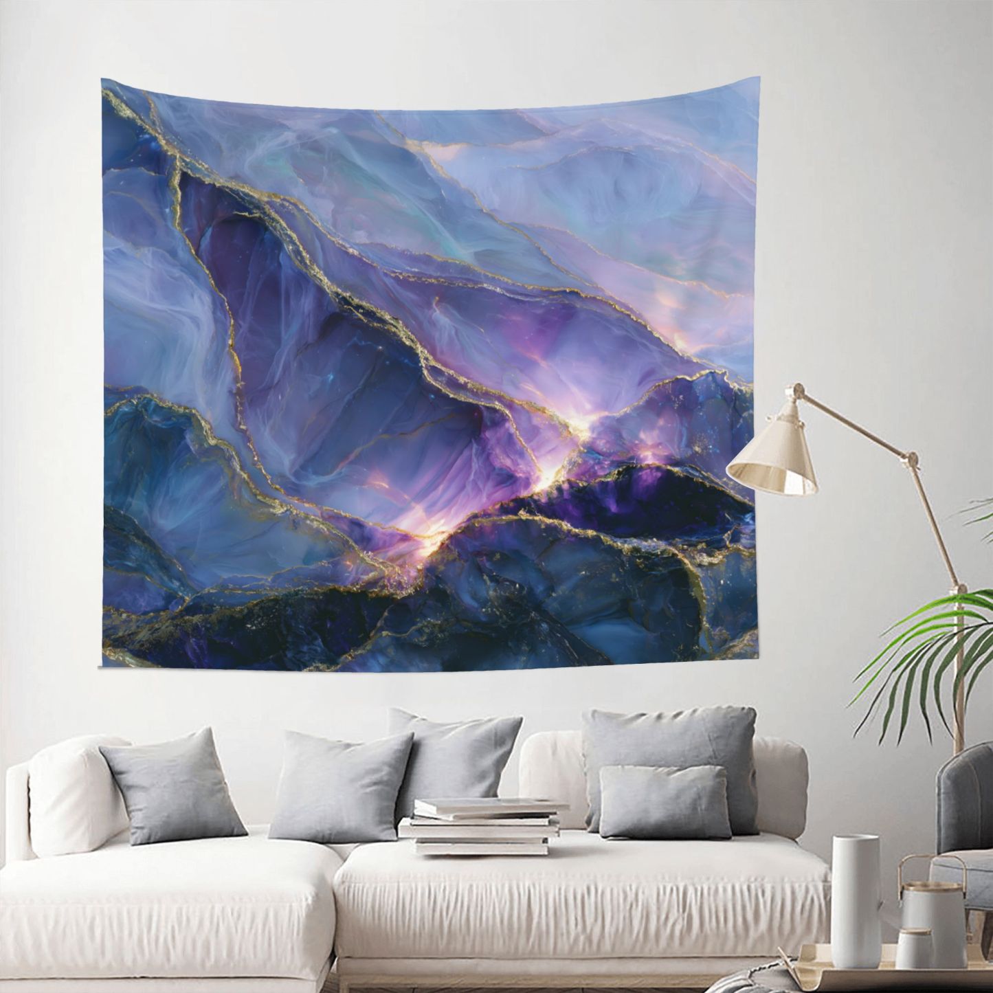 Opaline Tempest art tapestry in a room — 60 × 50 in, view 2