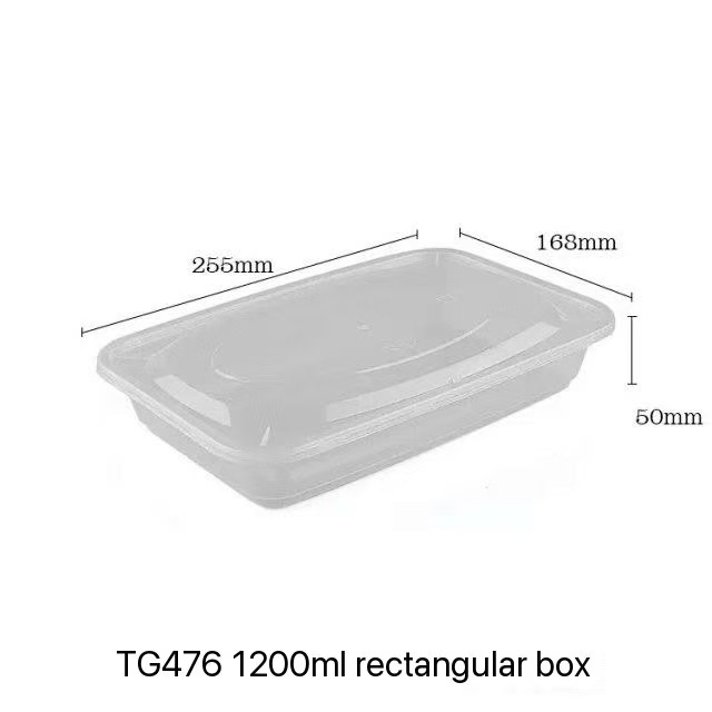 1200ml Rectangular Box (Clear)