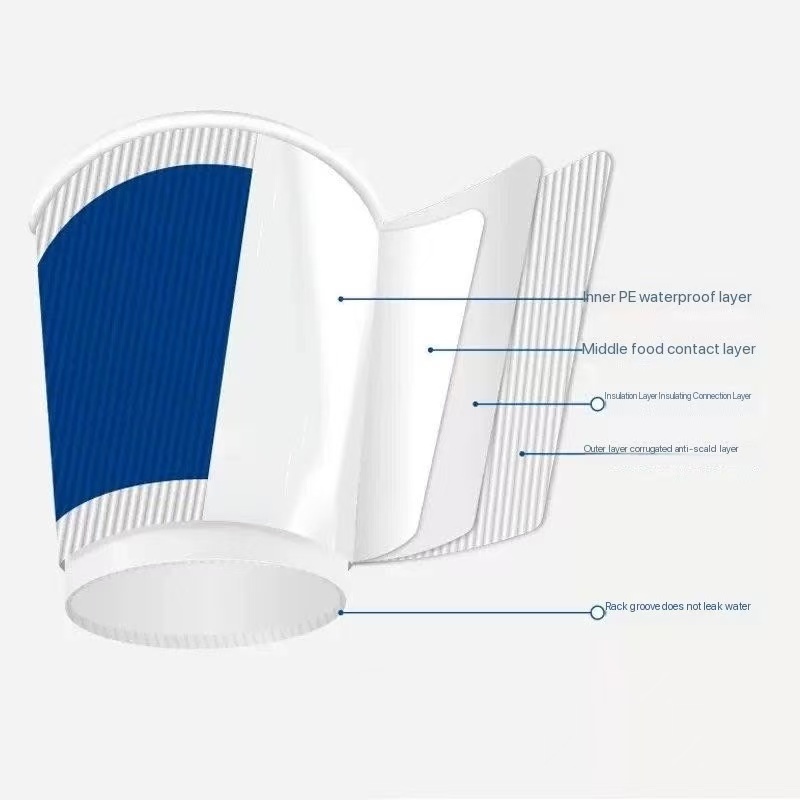 Corrugated Anti-scald cup 8 pcs/pks 280ml 9.5oz
