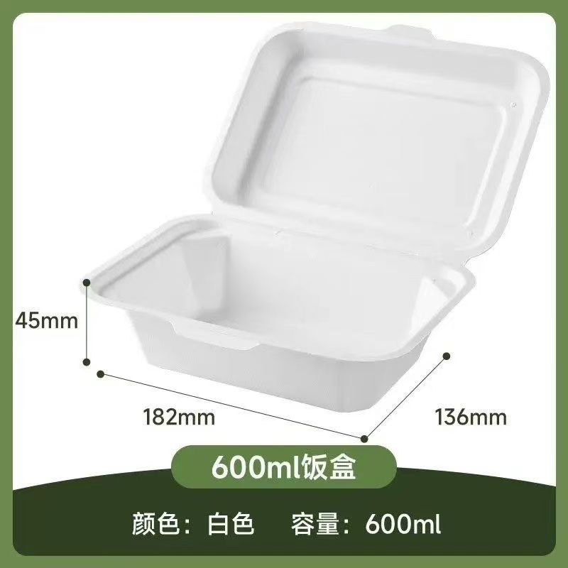 600ml Bagasse Food Box
