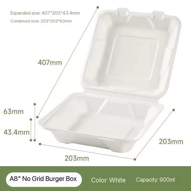 8“ White Burger Box 900ml