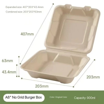 8“ White Burger Box 900ml