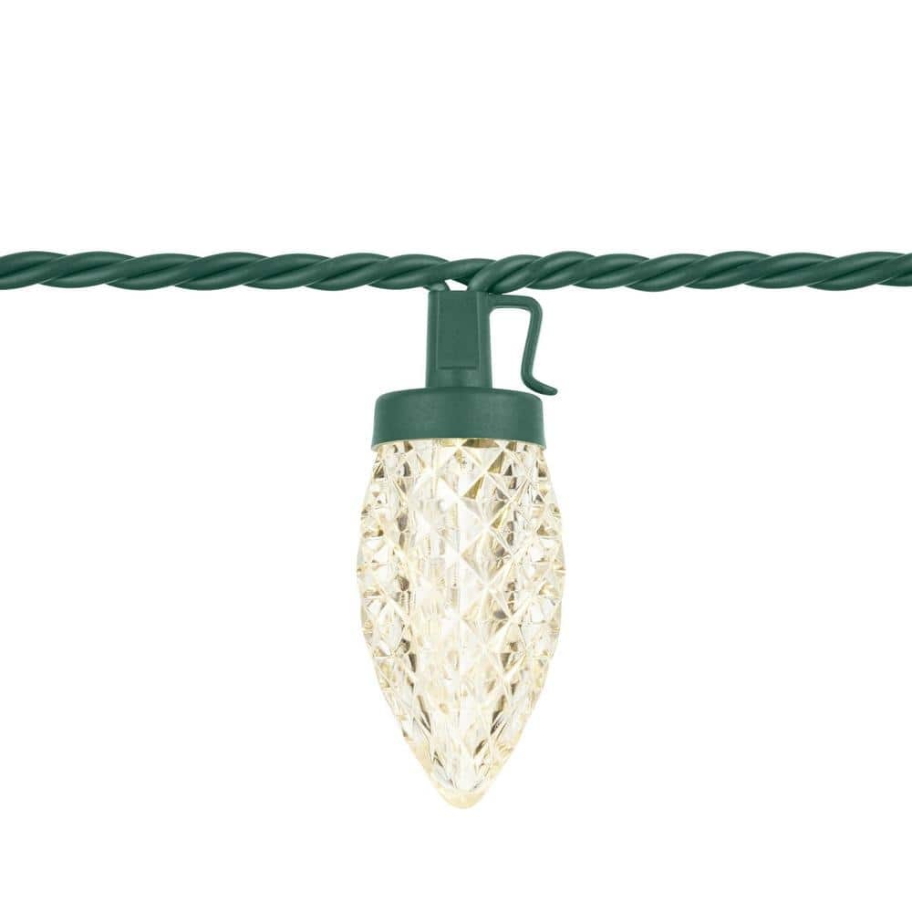 100 Count Warm White Faceted C9 LED Lights