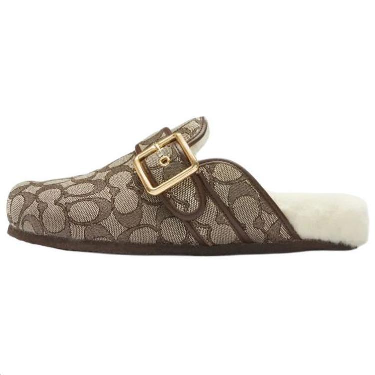 Coach Ashton Wrap toe Slippers Women's Brown