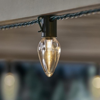 100 Count Warm White Steady Lit Super-Bright C9 LED Lights